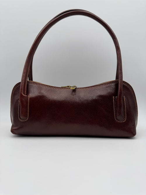 Borsa a Spalla CINERARIA - in Vera Pelle Tamponata Made in Italy