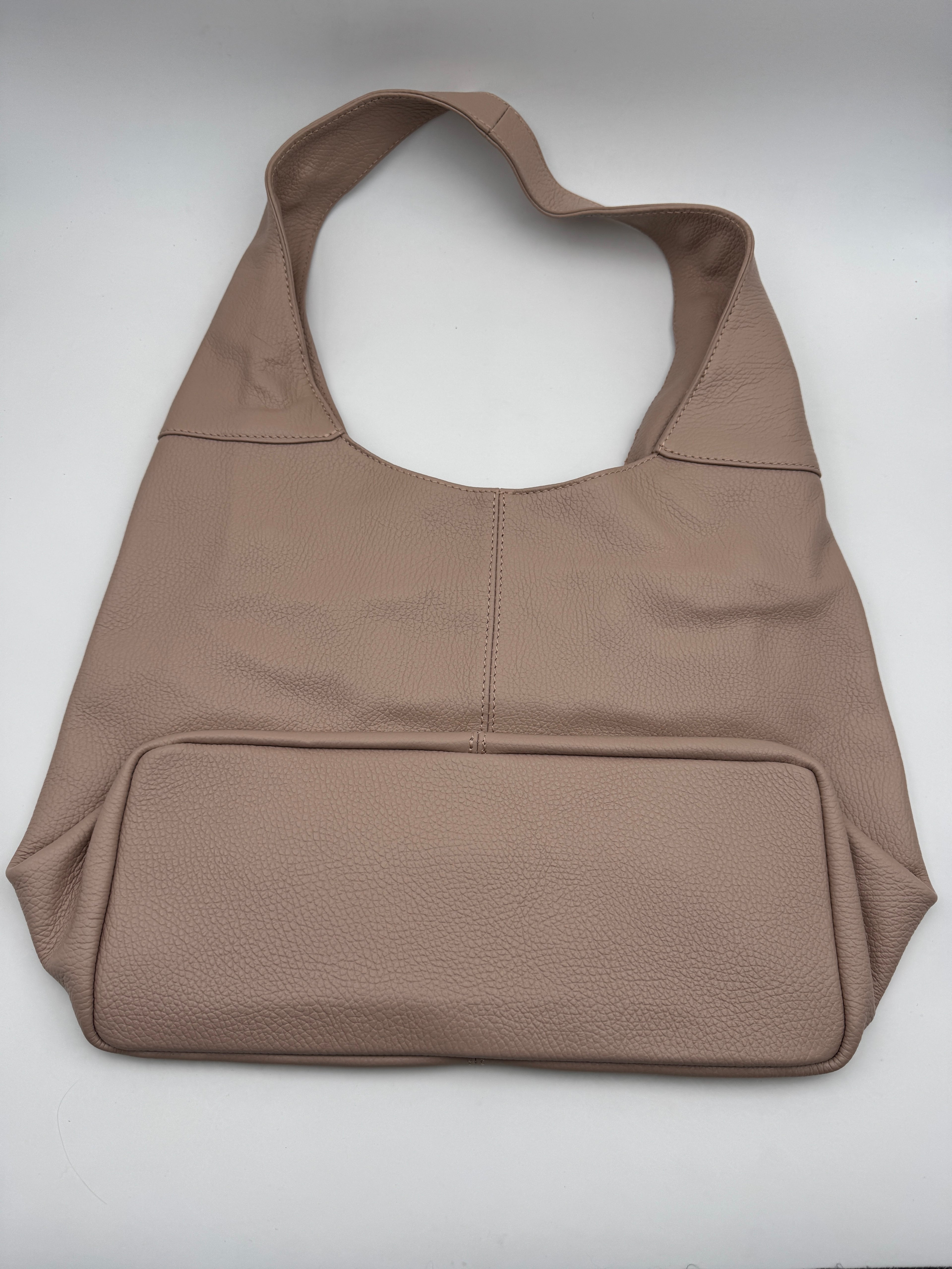Borsa Tote LOTO - in Vera Pelle Martellata Made in Italy