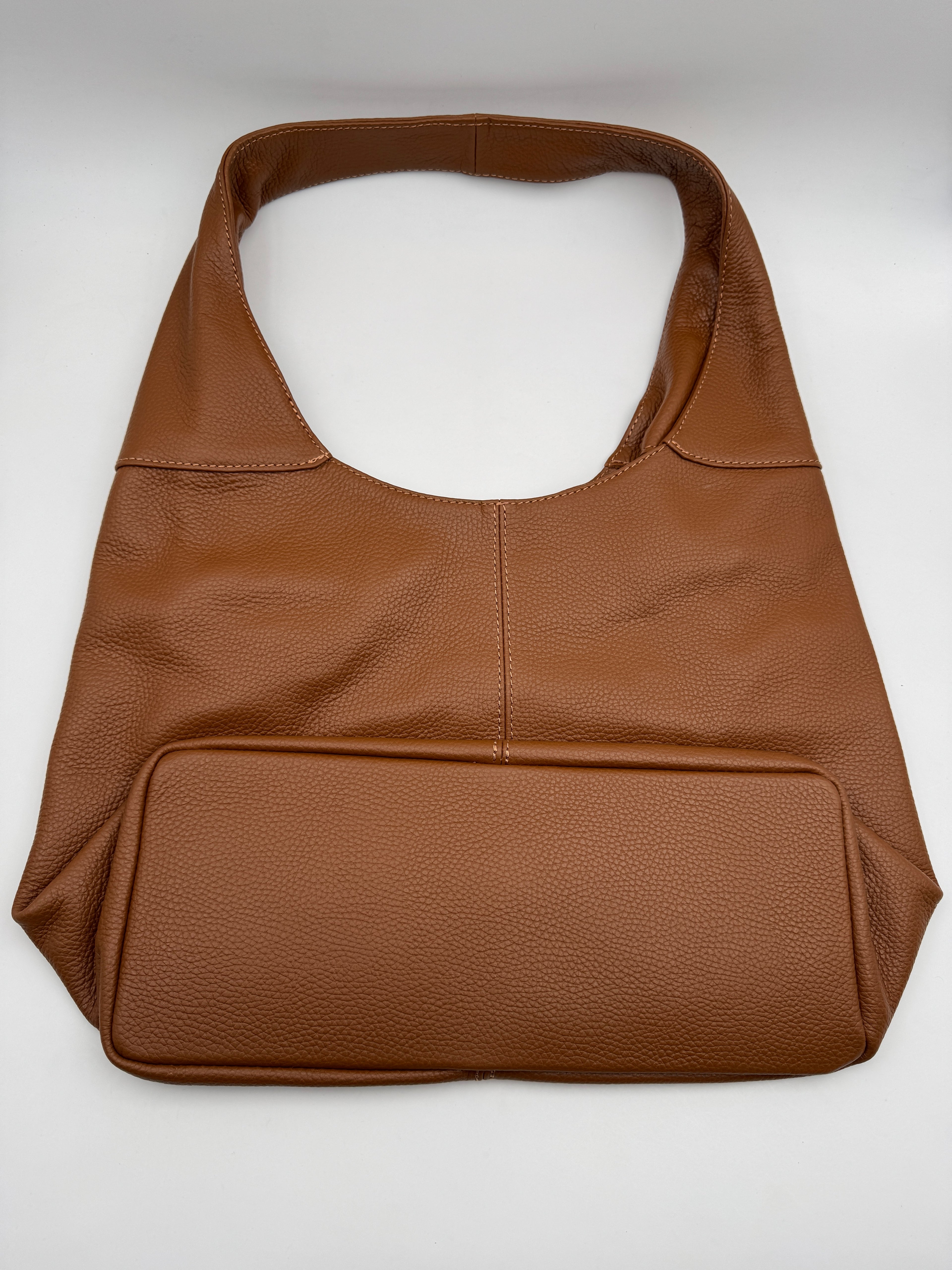 Borsa Tote LOTO - in Vera Pelle Martellata Made in Italy