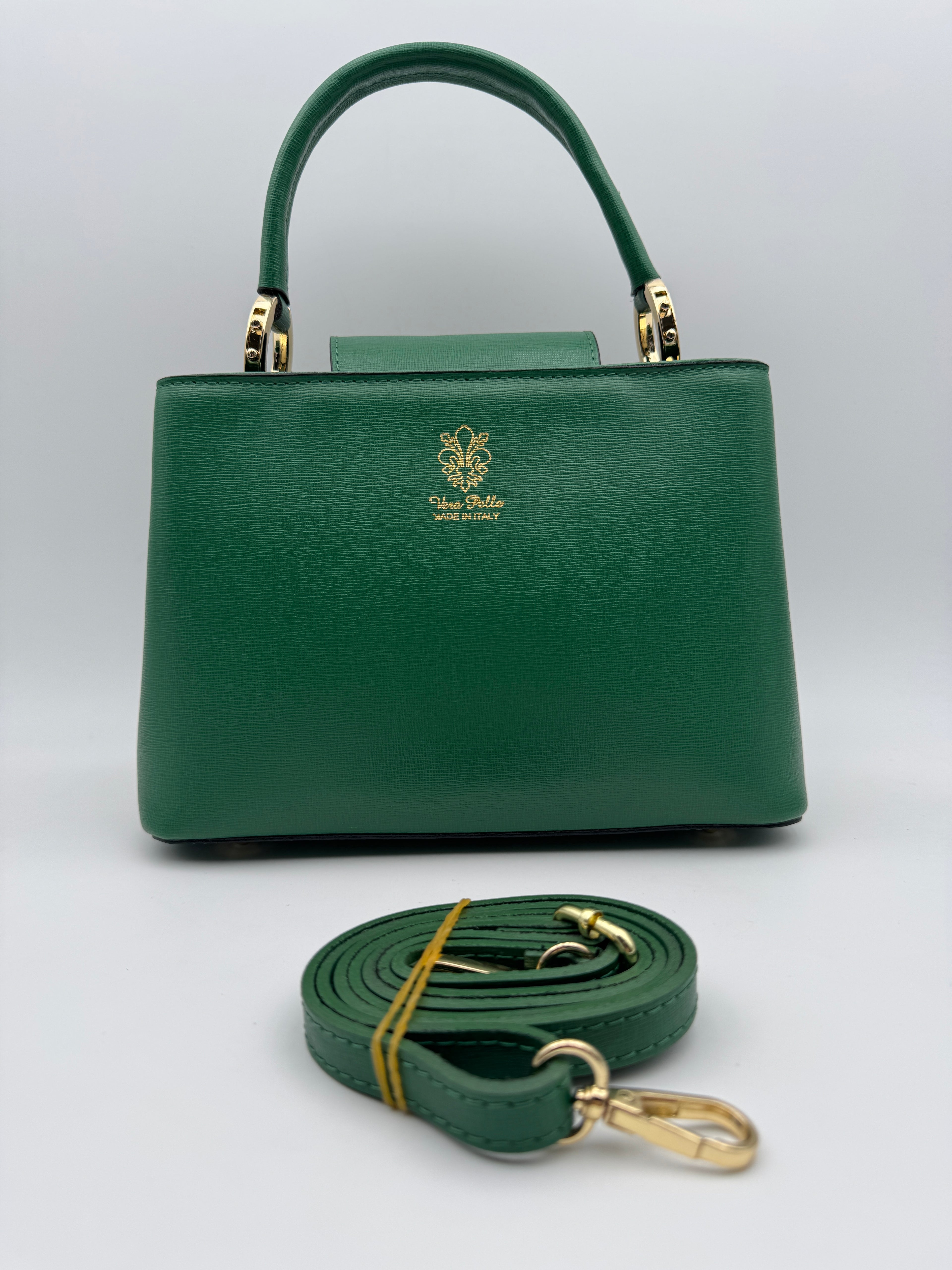 Borsa a Spalla MIMOSA - in Vera Pelle Martellata Made in Italy
