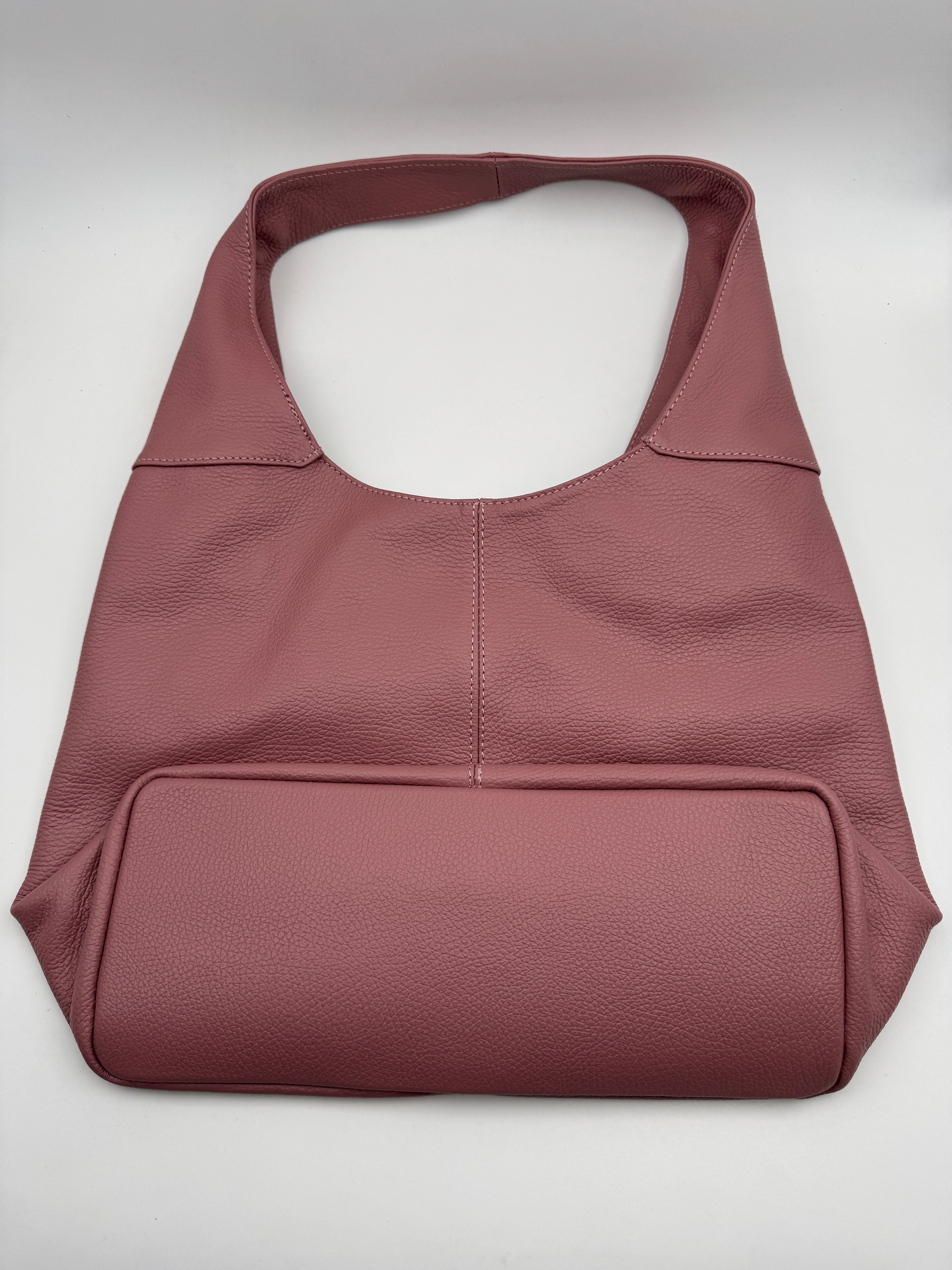Borsa Tote LOTO - in Vera Pelle Martellata Made in Italy