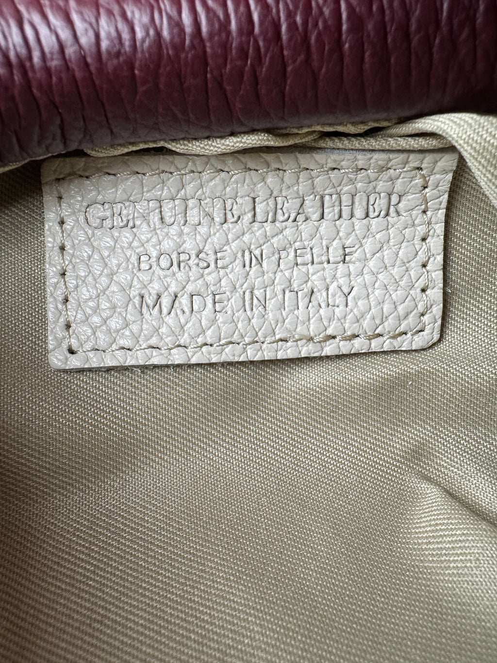 Borsa Pouch GERBERA - in Vera Pelle Martellata Made in Italy
