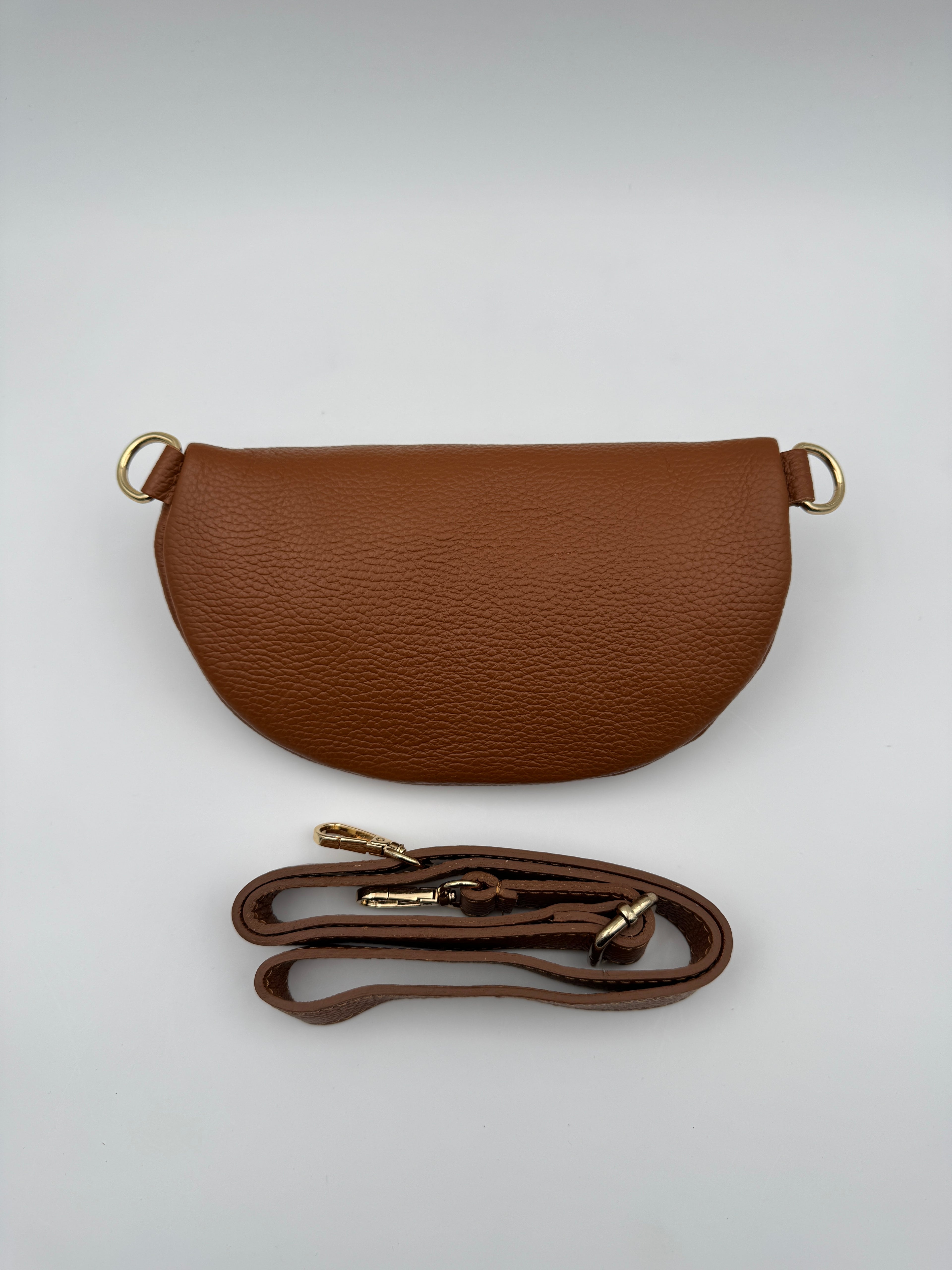 Marsupio TULIPANO M - in Vera Pelle Martellata Made in Italy