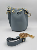 Borsa a Secchiello PRIMULA - in Vera Pelle Martellata Made in Italy