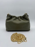 Borsa Pouch PEONIA - in Vera Pelle Martellata Made in Italy