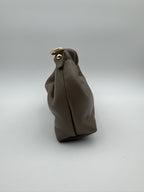 Borsa Pouch PEONIA - in Vera Pelle Martellata Made in Italy