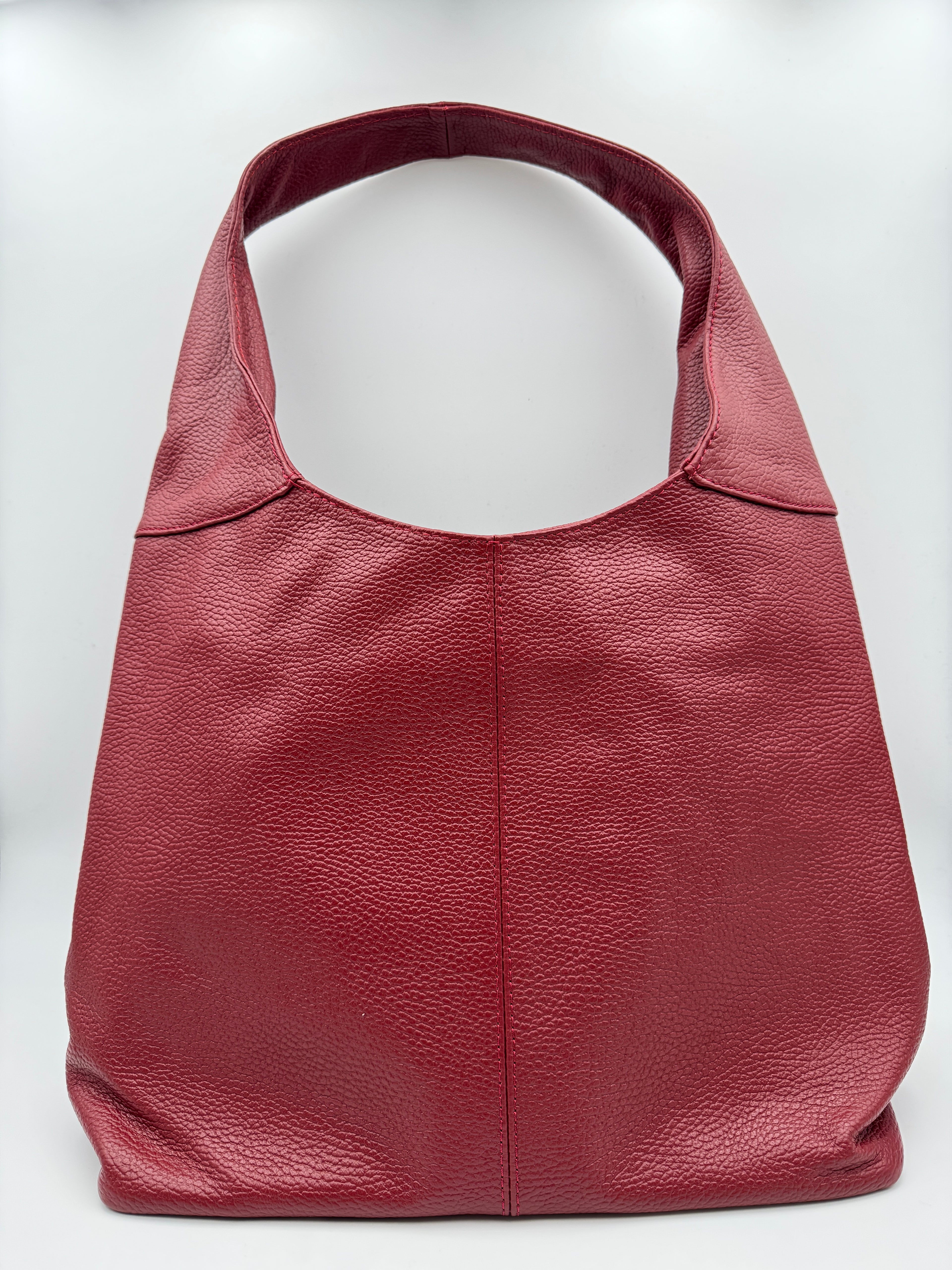 Borsa Tote LOTO - in Vera Pelle Martellata Made in Italy