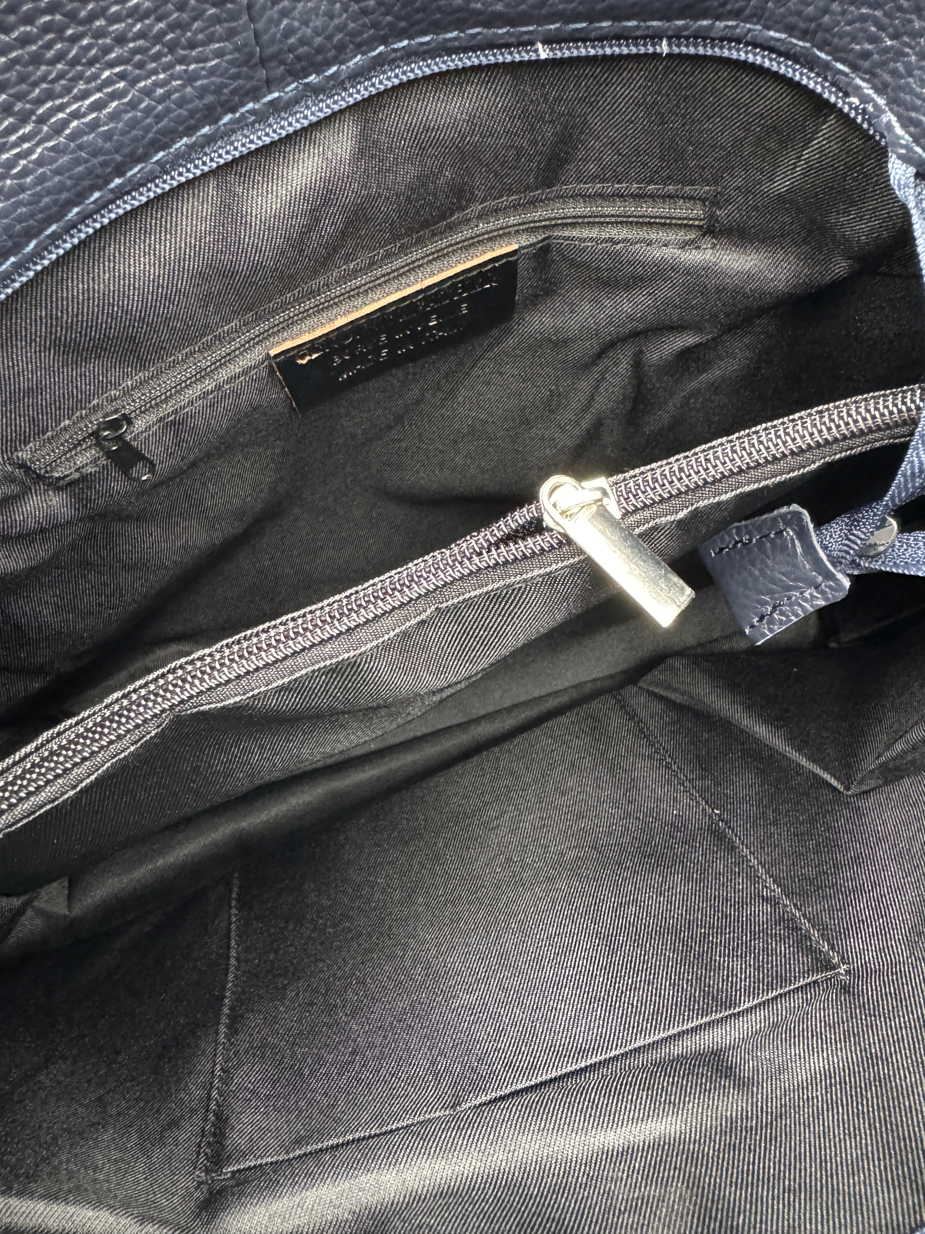 Borsa Tote LOTO - in Vera Pelle Martellata Made in Italy