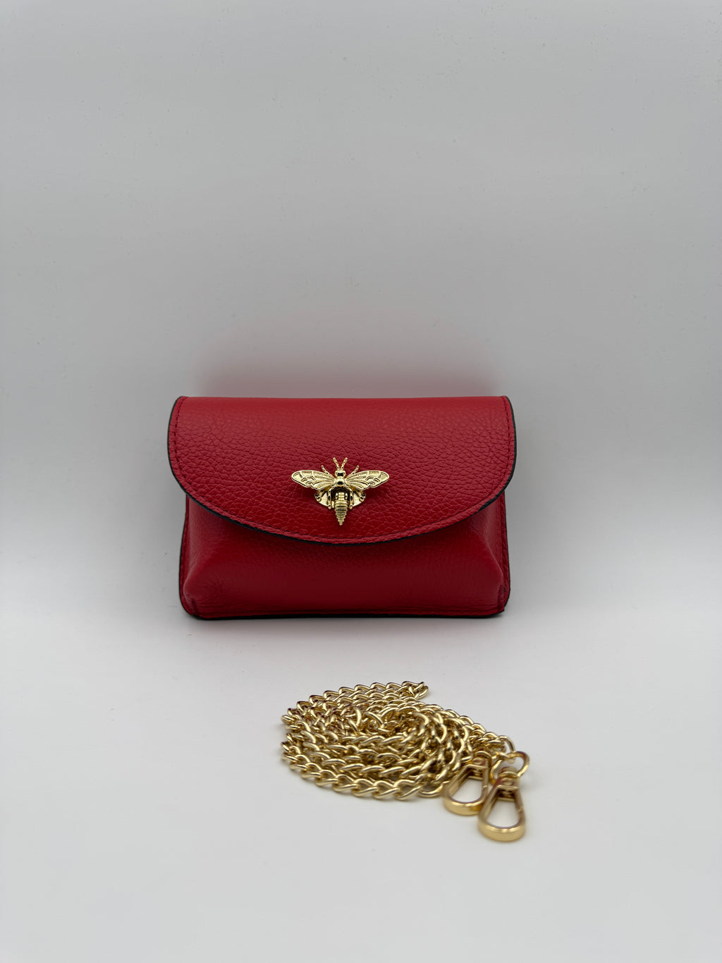 Pochette CAMPANULA - in Vera Pelle Martellata Made in Italy