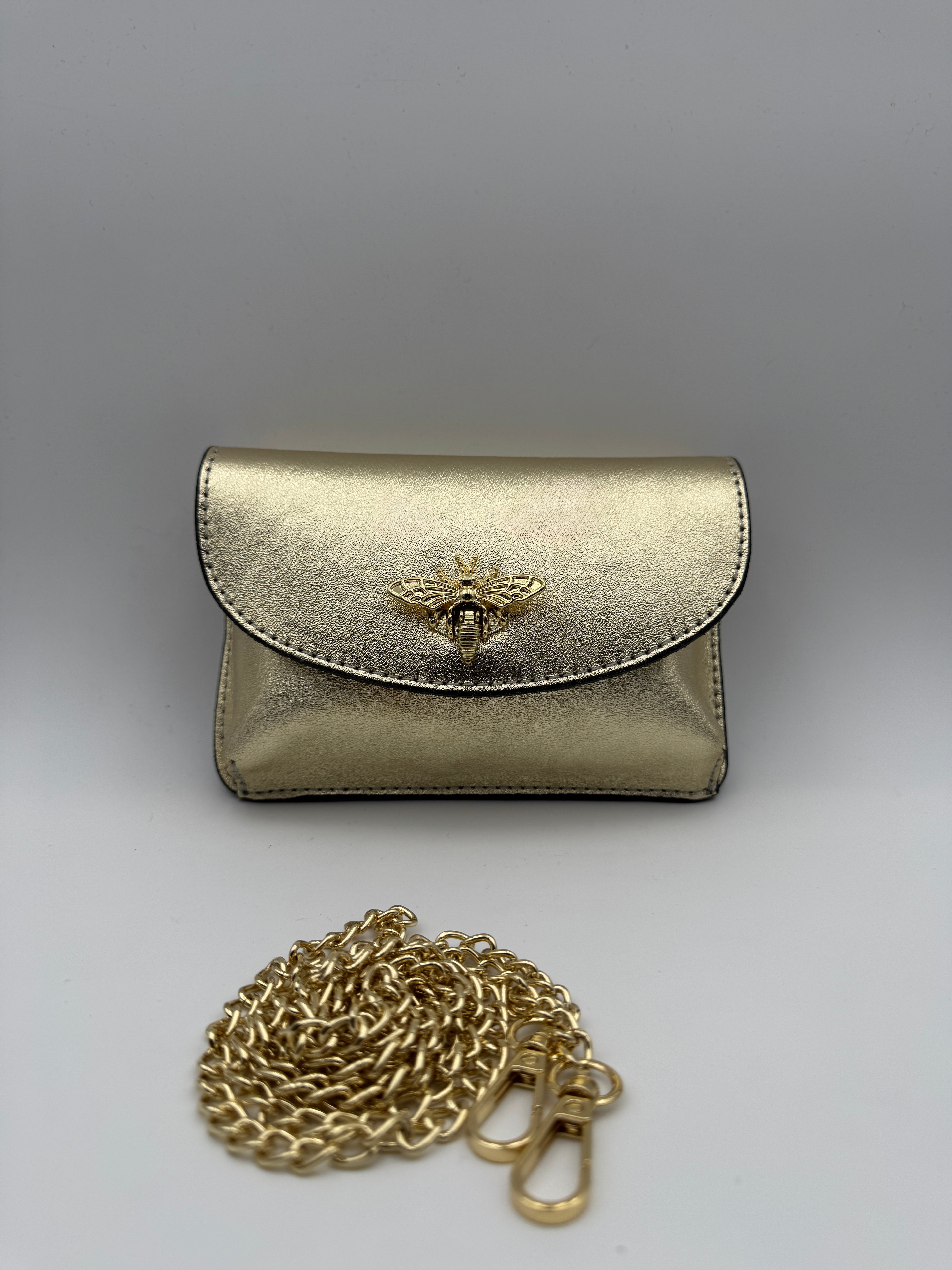 Pochette CAMPANULA - in Vera Pelle Martellata Made in Italy