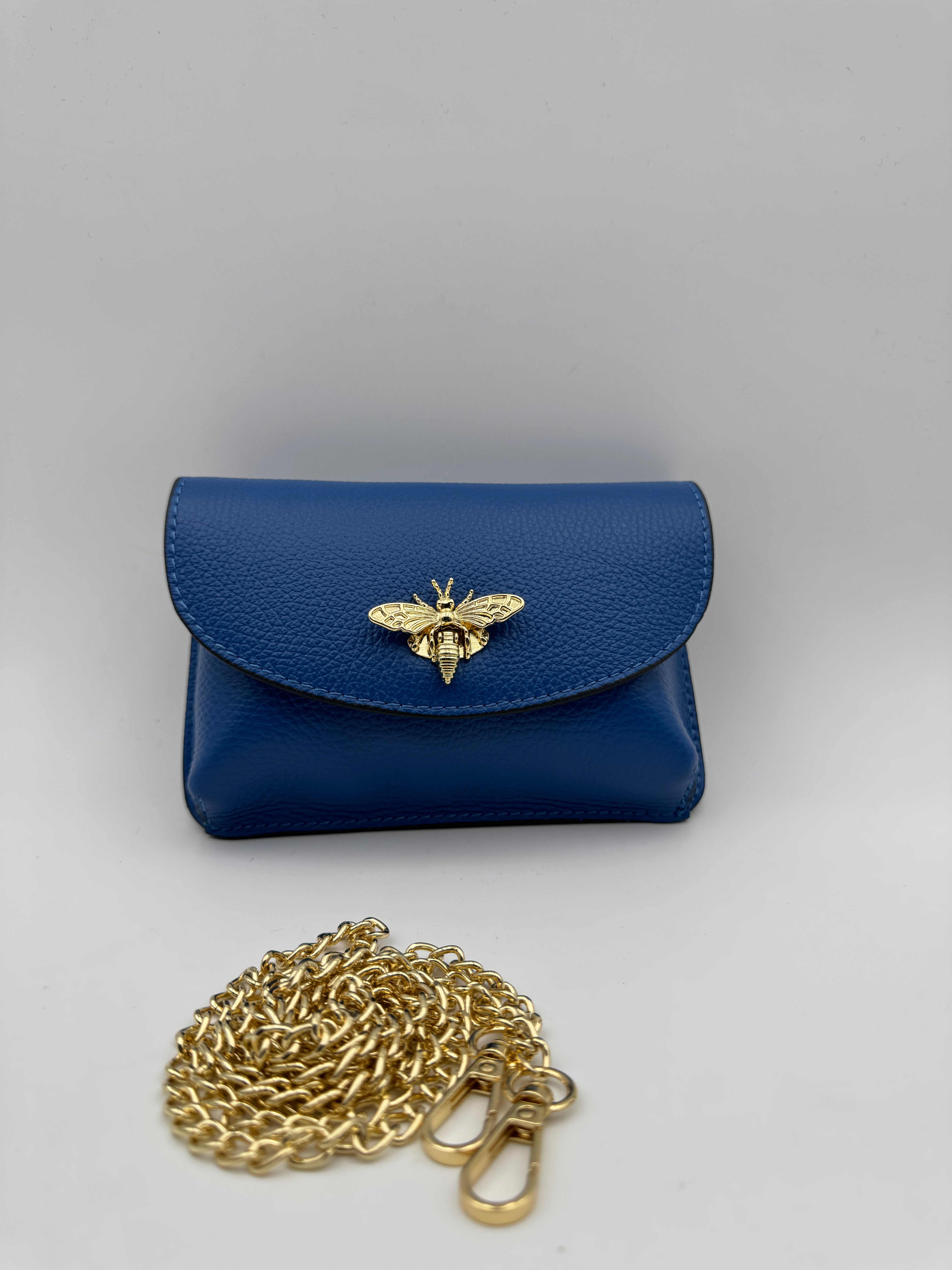 Pochette CAMPANULA - in Vera Pelle Martellata Made in Italy