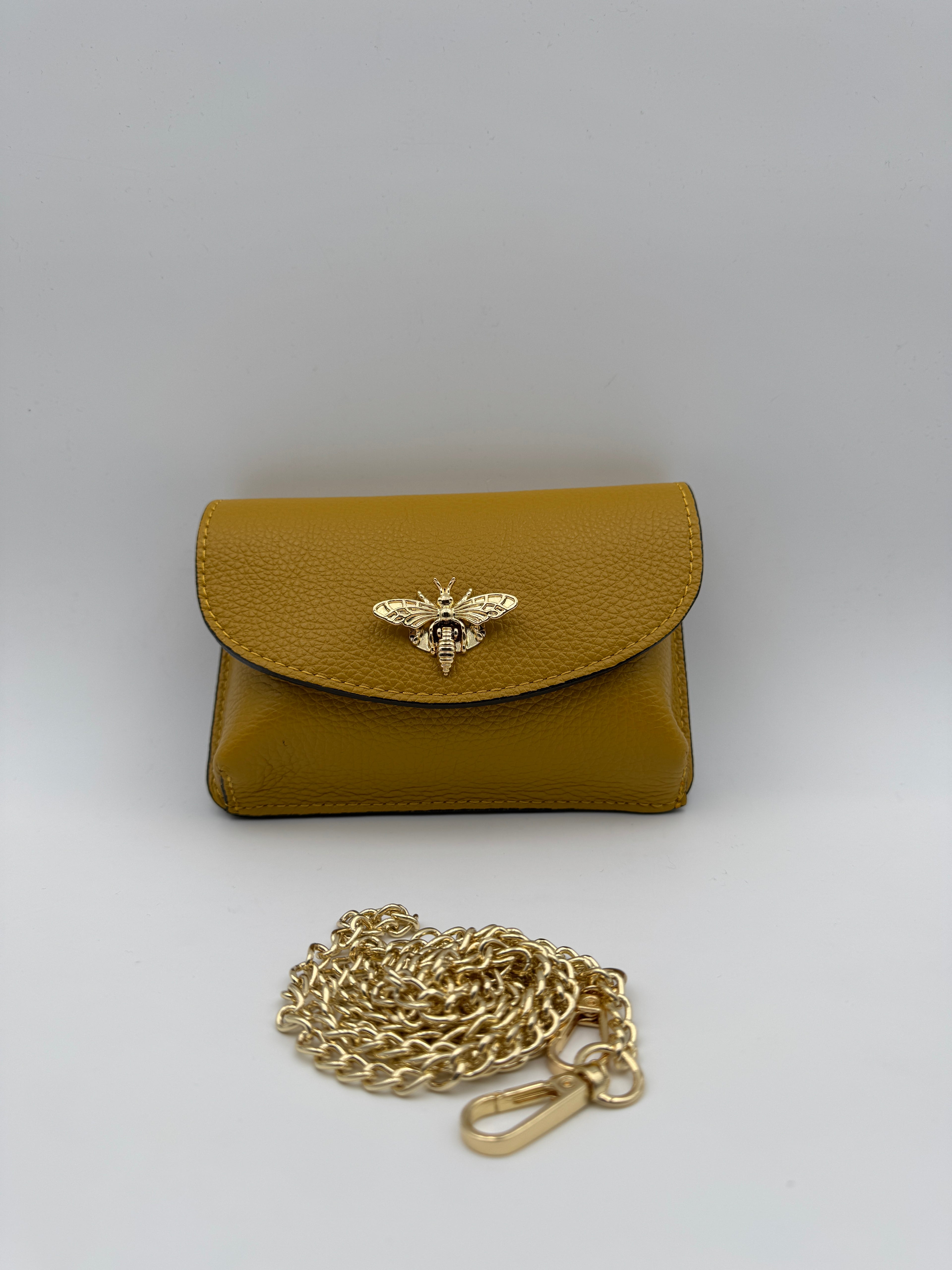 Pochette CAMPANULA - in Vera Pelle Martellata Made in Italy