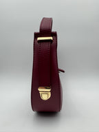 Borsa Mezzaluna GLICINE - in Vera Pelle Martellata Made in Italy