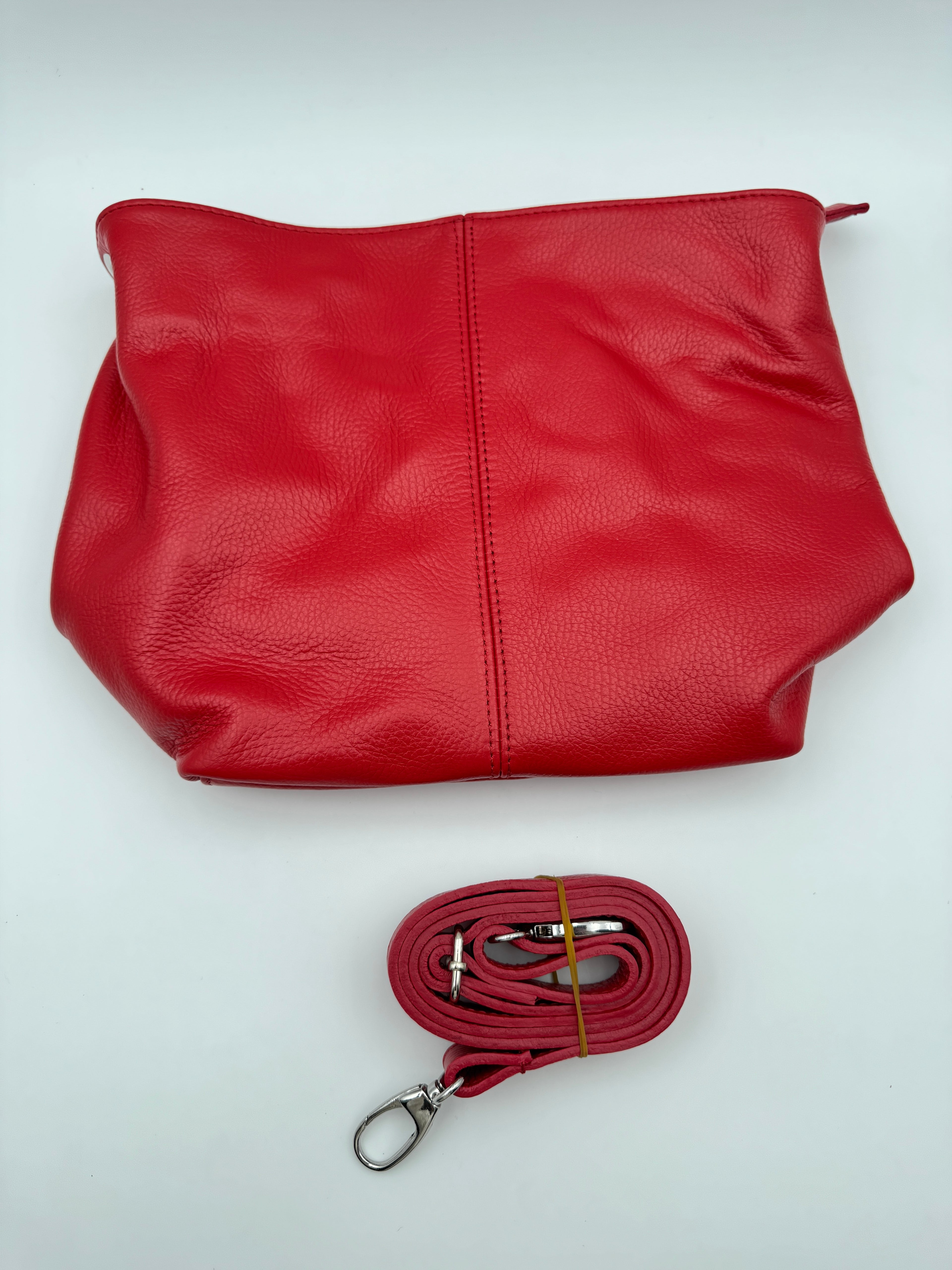Borsa a Tracolla ANEMONE - in Vera Pelle Martellata Made in Italy