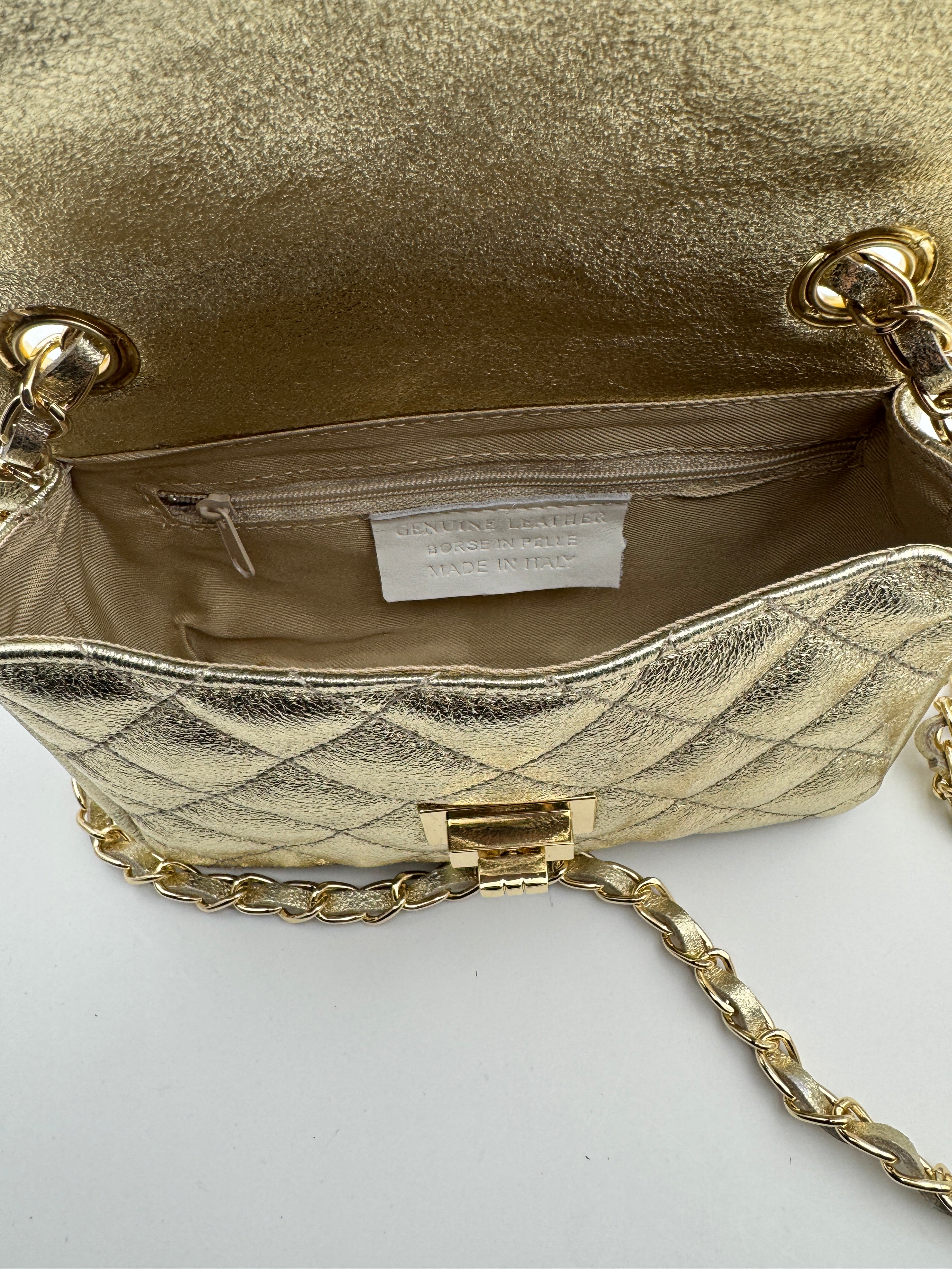 Borsa ORCHIDEA - in Vera Pelle Martellata Made in Italy