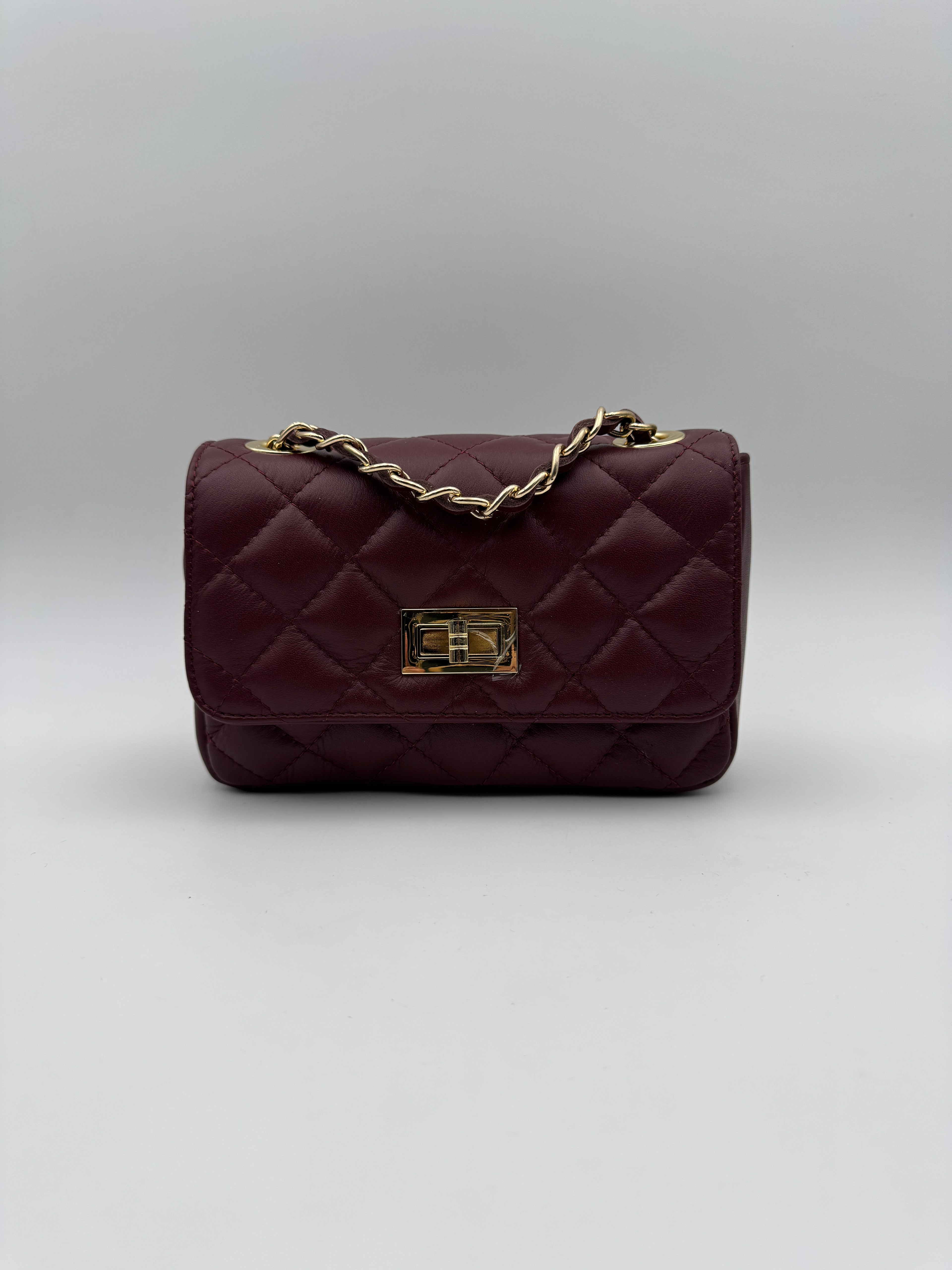 Borsa ORCHIDEA - in Vera Pelle Martellata Made in Italy
