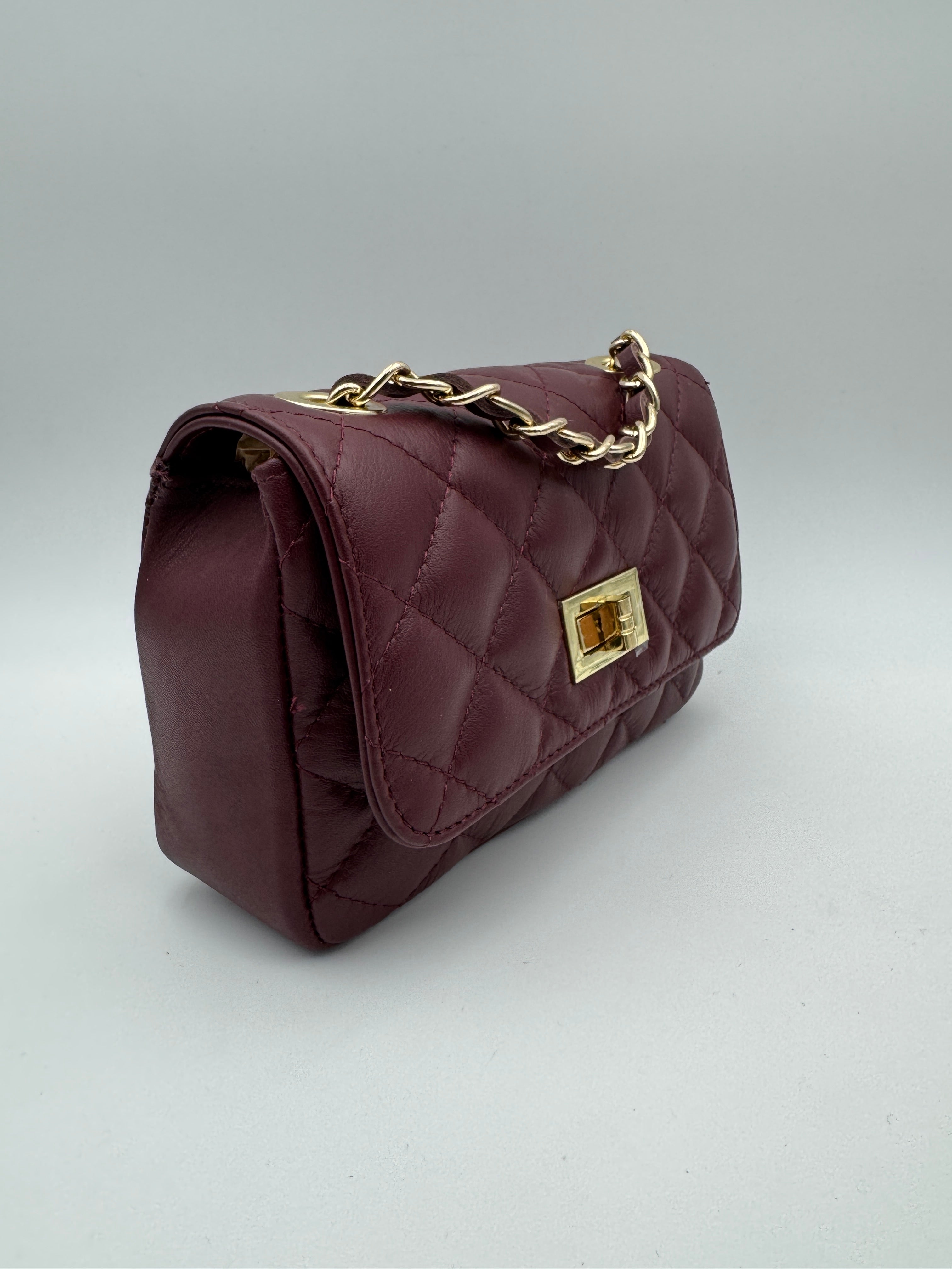 Borsa ORCHIDEA - in Vera Pelle Martellata Made in Italy