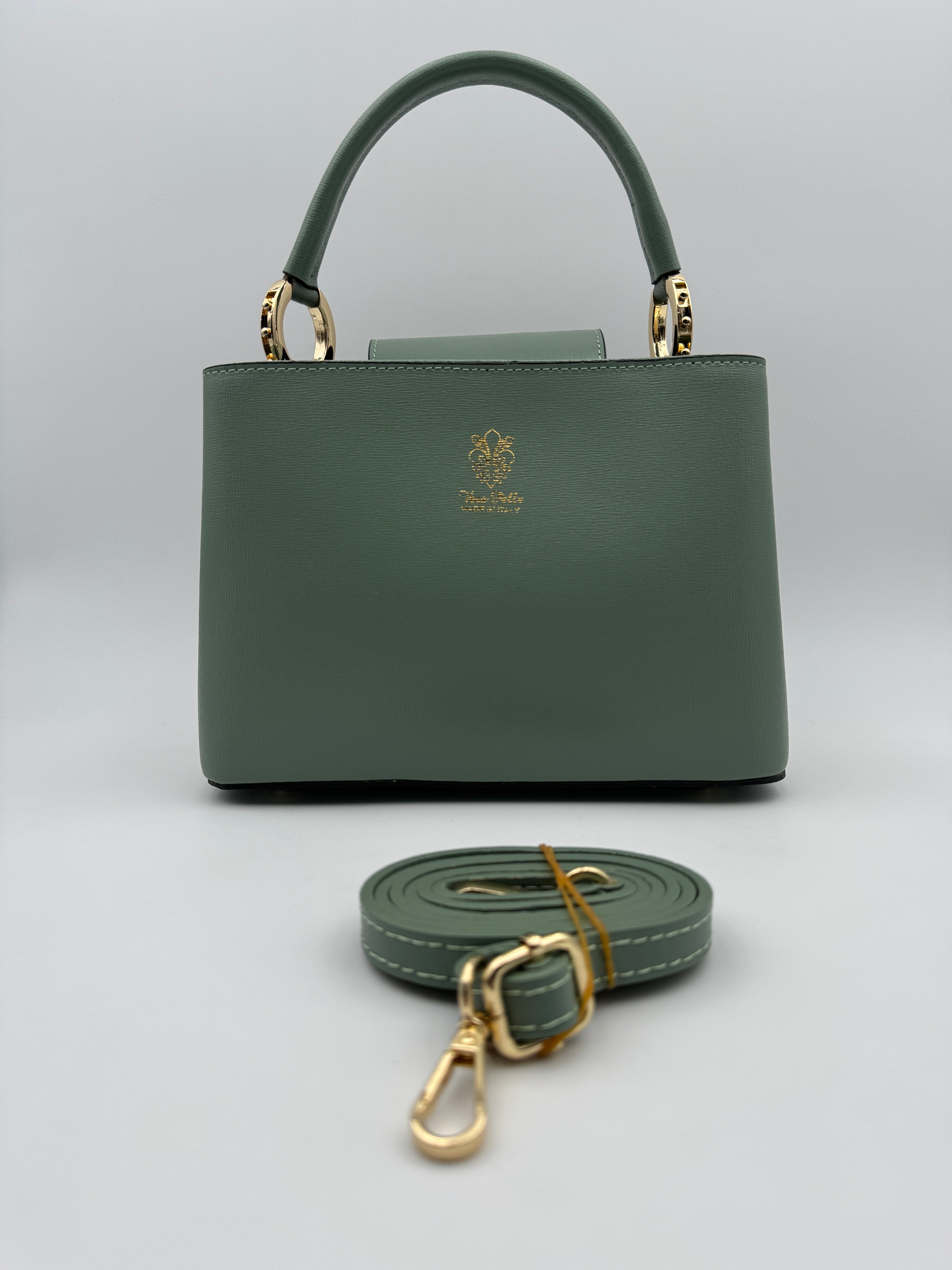Borsa a Spalla MIMOSA - in Vera Pelle Martellata Made in Italy