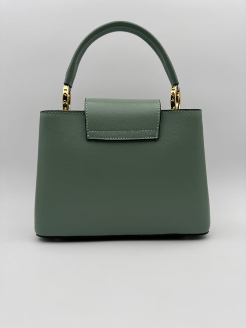 Borsa a Spalla MIMOSA - in Vera Pelle Martellata Made in Italy