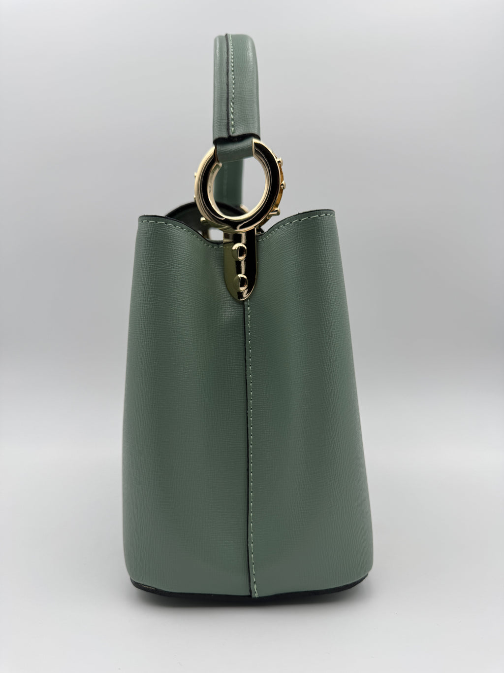Borsa a Spalla MIMOSA - in Vera Pelle Martellata Made in Italy