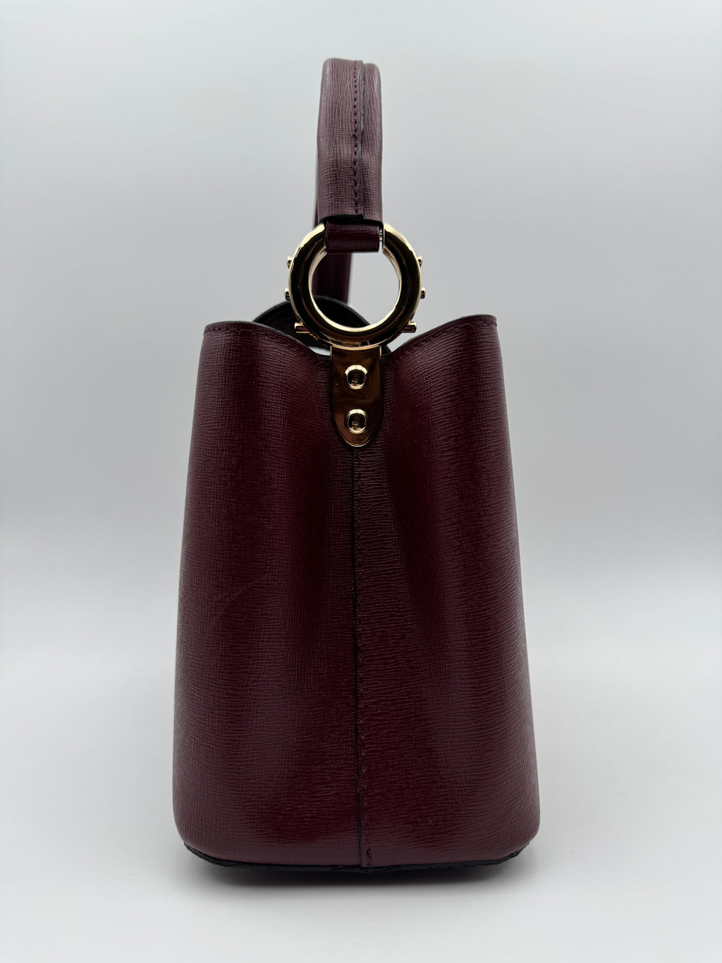 Borsa a Spalla MIMOSA - in Vera Pelle Martellata Made in Italy