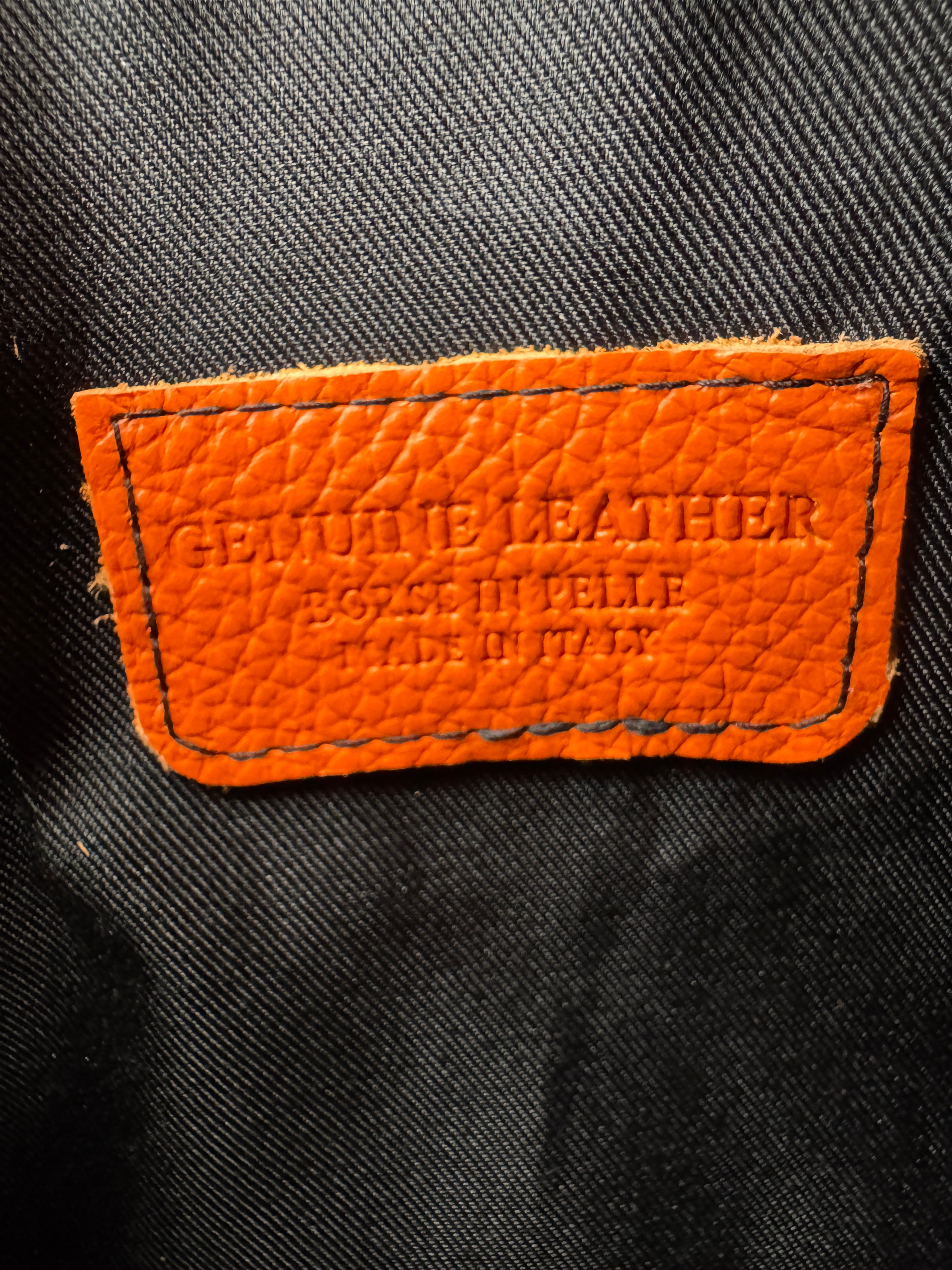 Borsetta BOCCA DI LEONE - in Vera Pelle Martellata Made in Italy