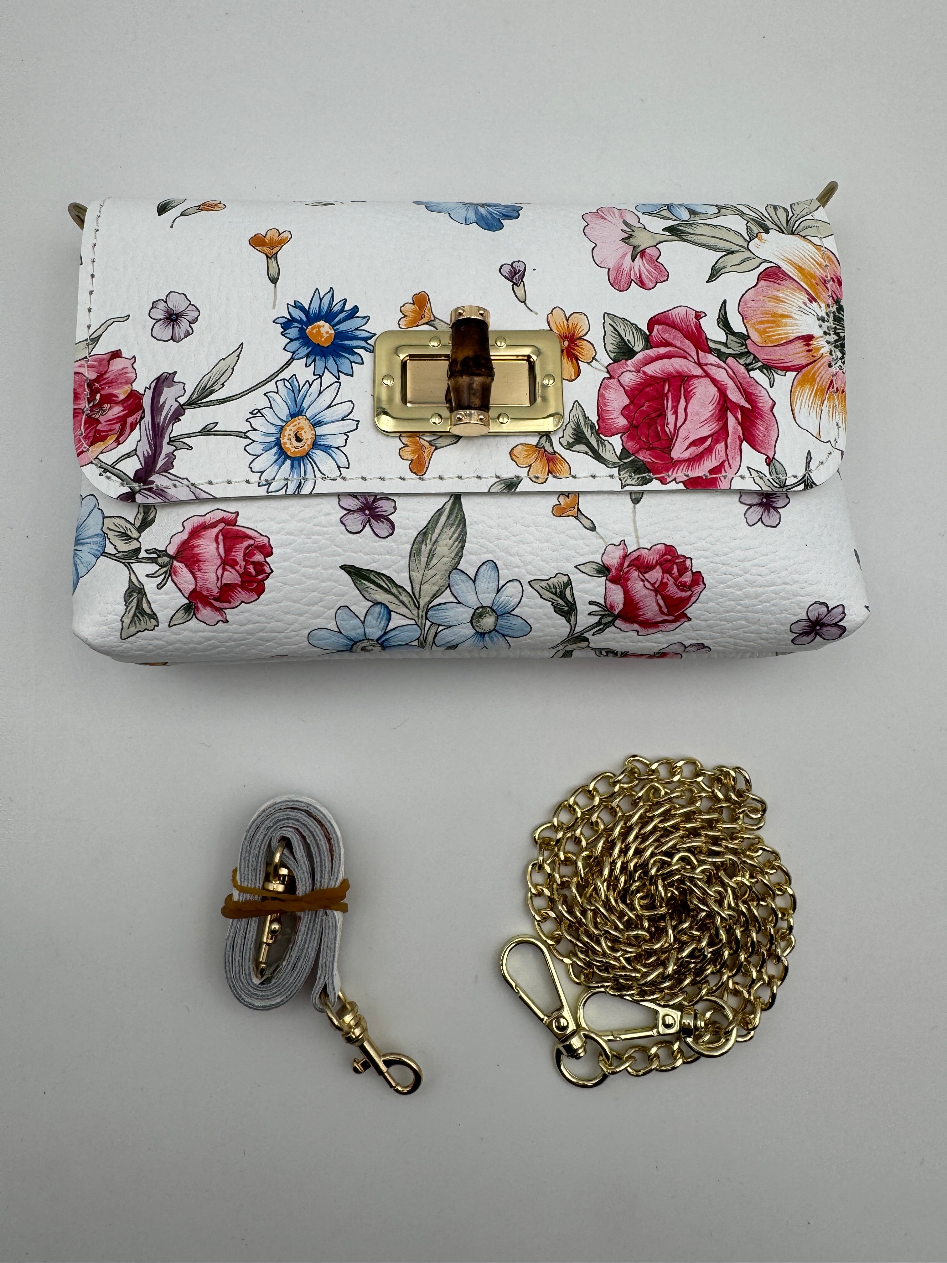Pochette MUGHETTO - in Vera Pelle Martellata Made in Italy