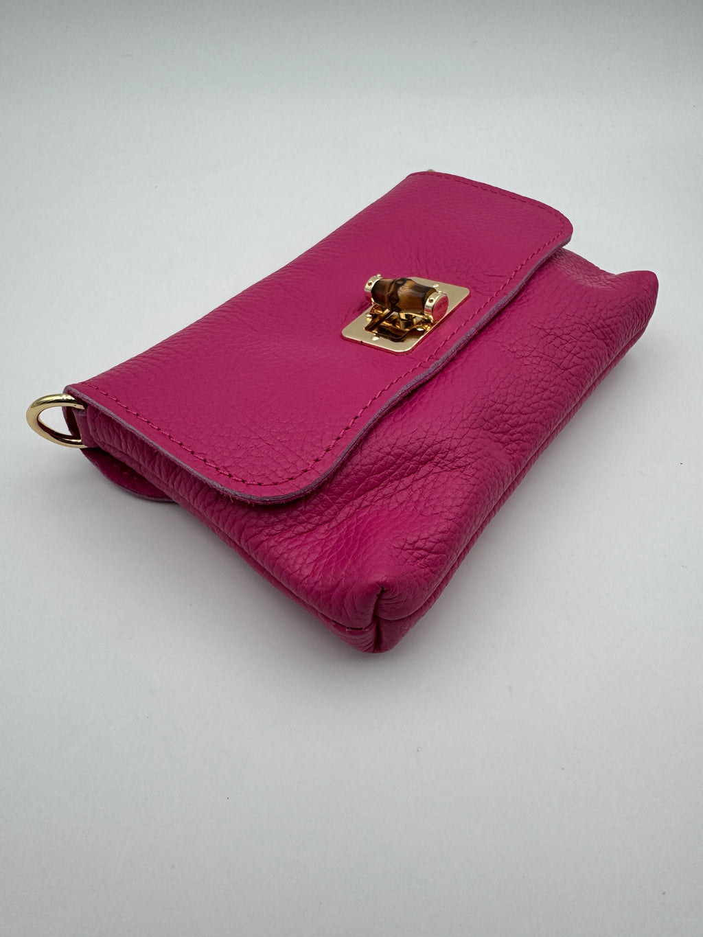 Pochette MUGHETTO - in Vera Pelle Martellata Made in Italy