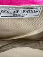 Pochette MUGHETTO - in Vera Pelle Martellata Made in Italy