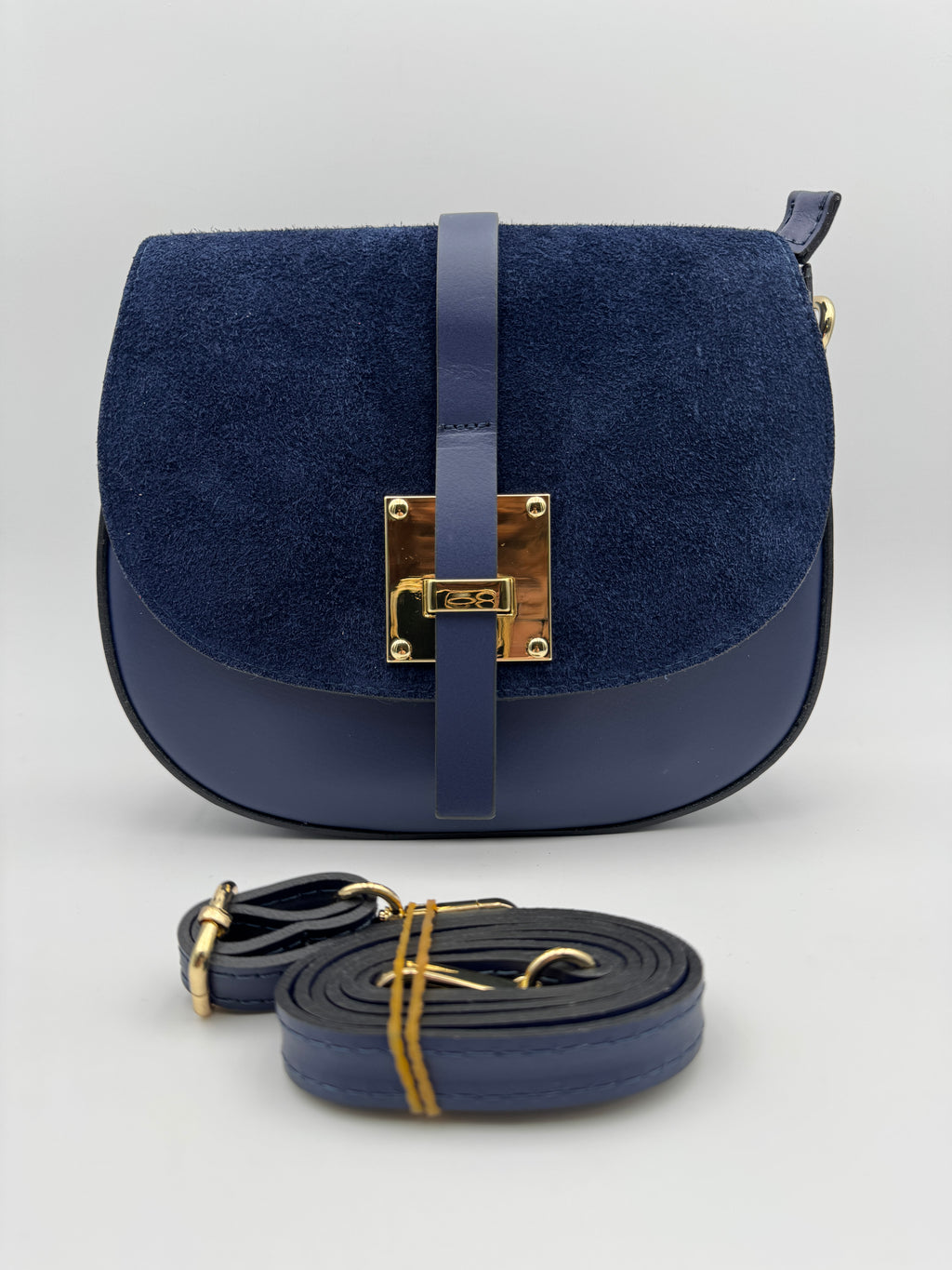 Borsa con Tracolla FRESIA - in Vera Pelle Martellata e Scamosciata Made in Italy