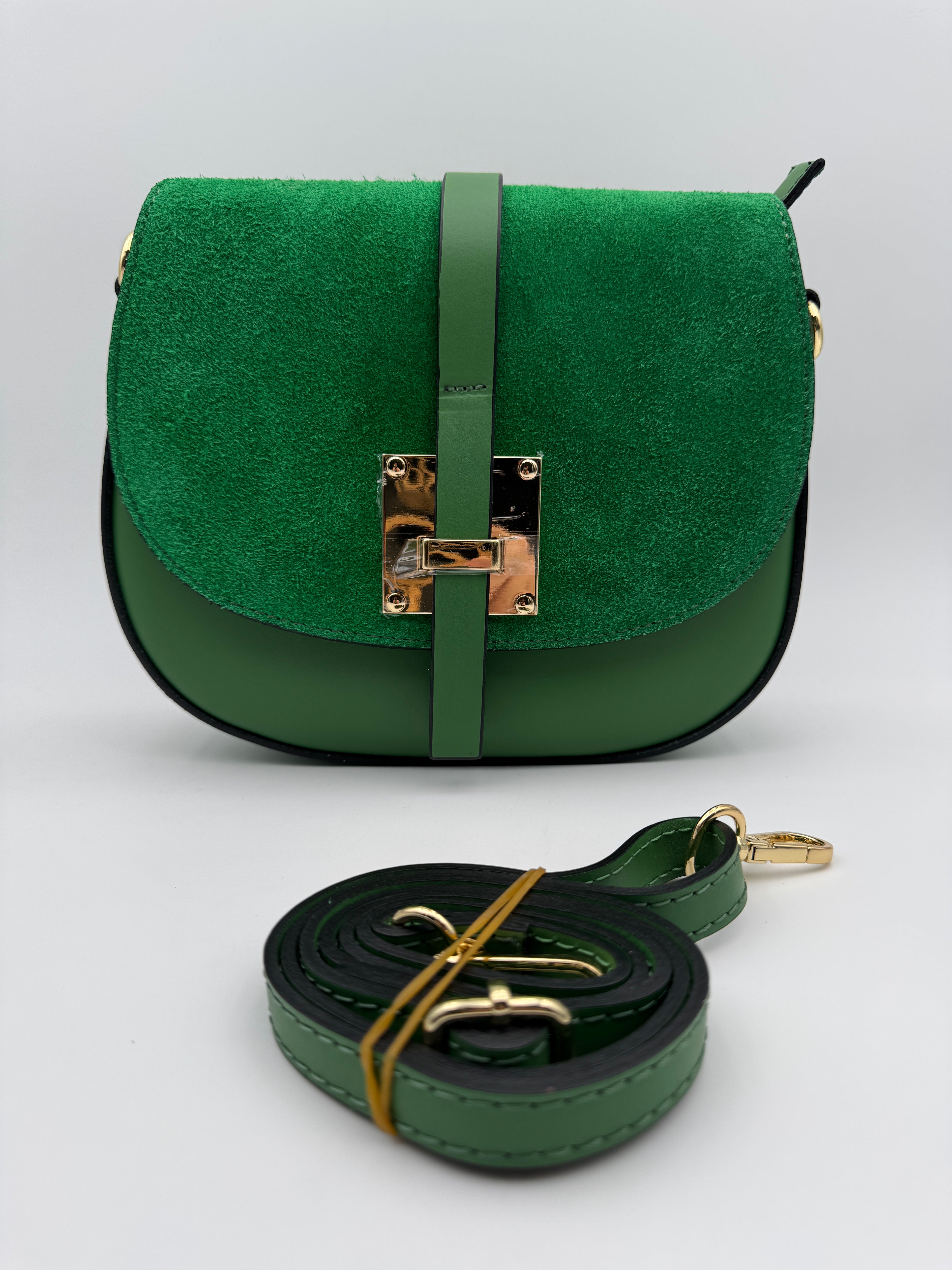 Borsa con Tracolla FRESIA - in Vera Pelle Martellata e Scamosciata Made in Italy