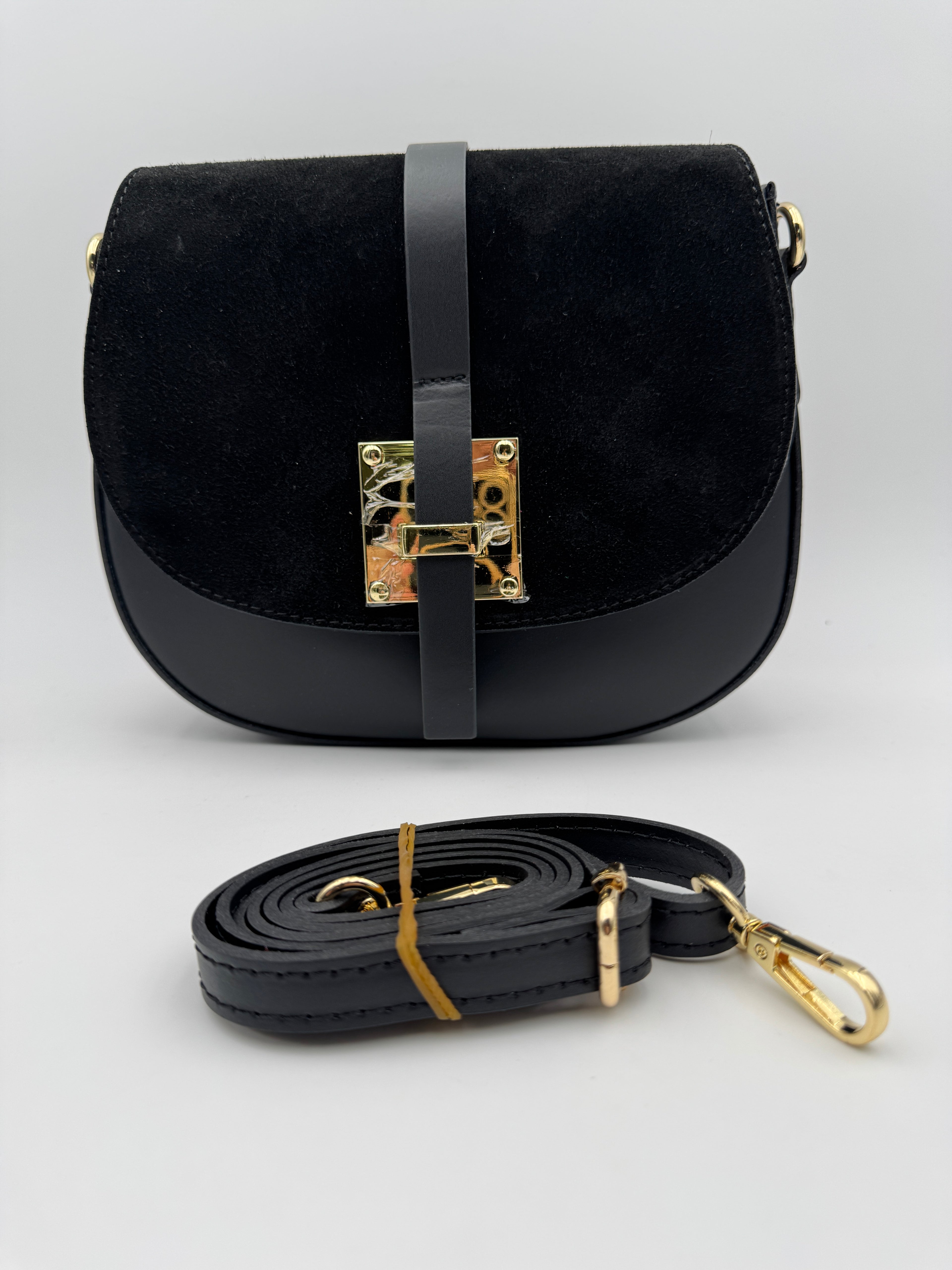 Borsa con Tracolla FRESIA - in Vera Pelle Martellata e Scamosciata Made in Italy