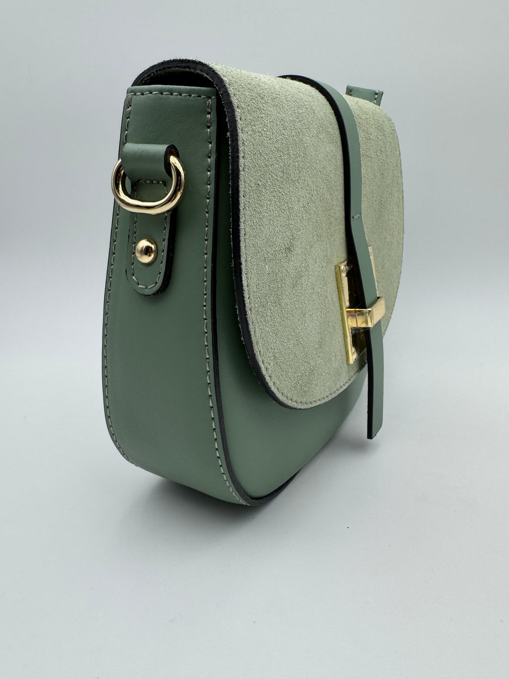 Borsa con Tracolla FRESIA - in Vera Pelle Martellata e Scamosciata Made in Italy