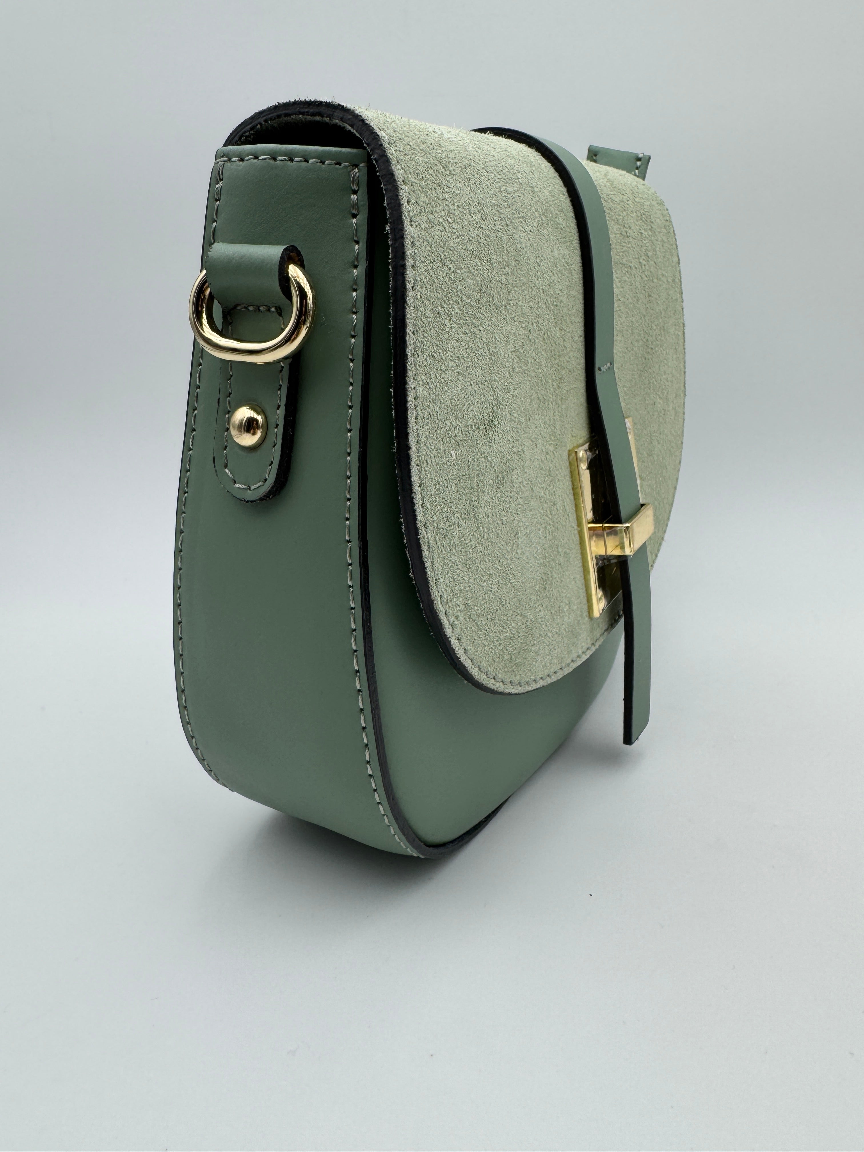 Borsa con Tracolla FRESIA - in Vera Pelle Martellata e Scamosciata Made in Italy