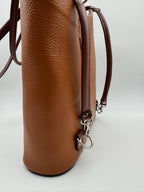 Borsa Zaino PAPAVERO - in Vera Pelle Martellata Made in Italy