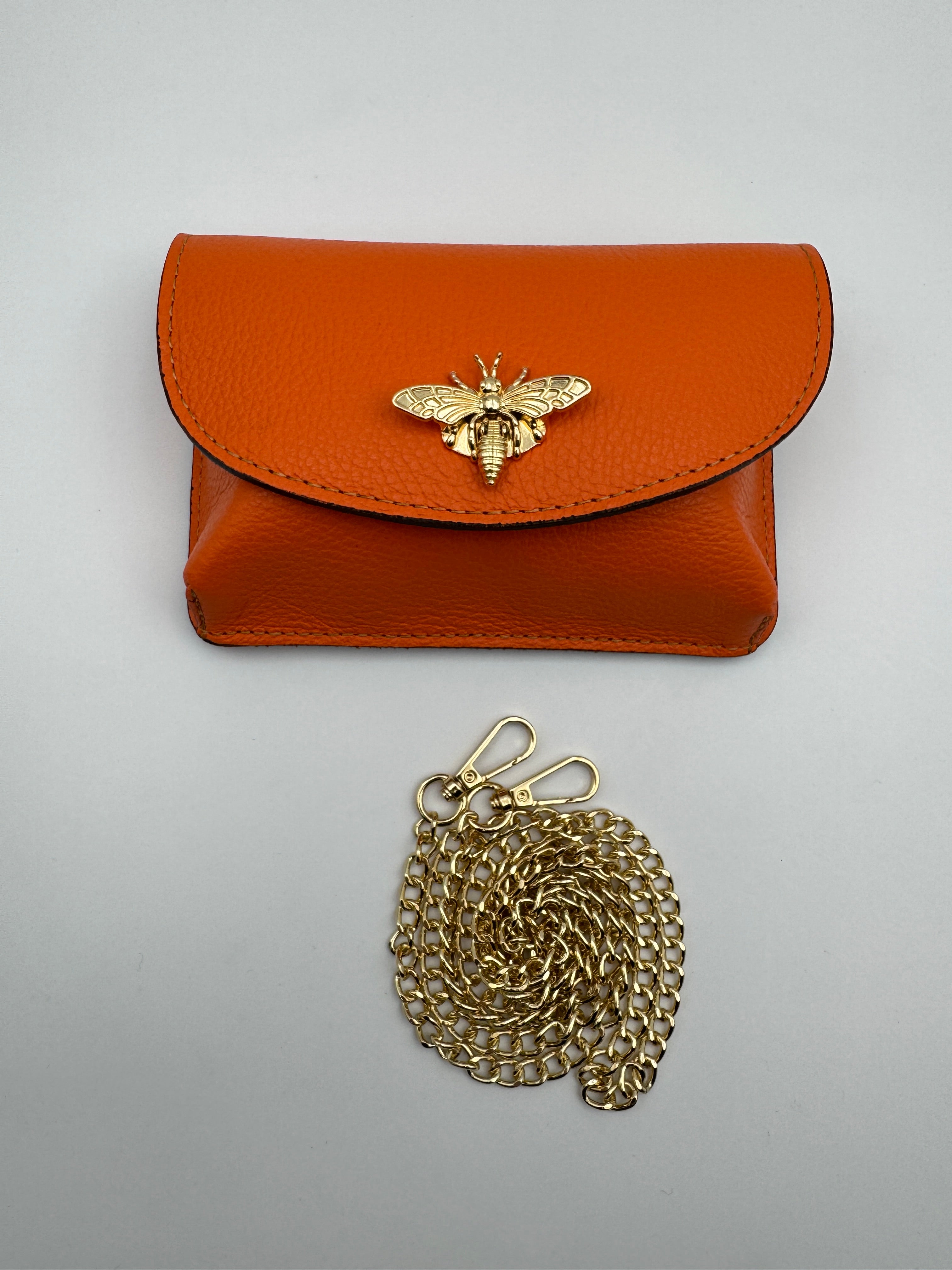 Pochette CAMPANULA - in Vera Pelle Martellata Made in Italy