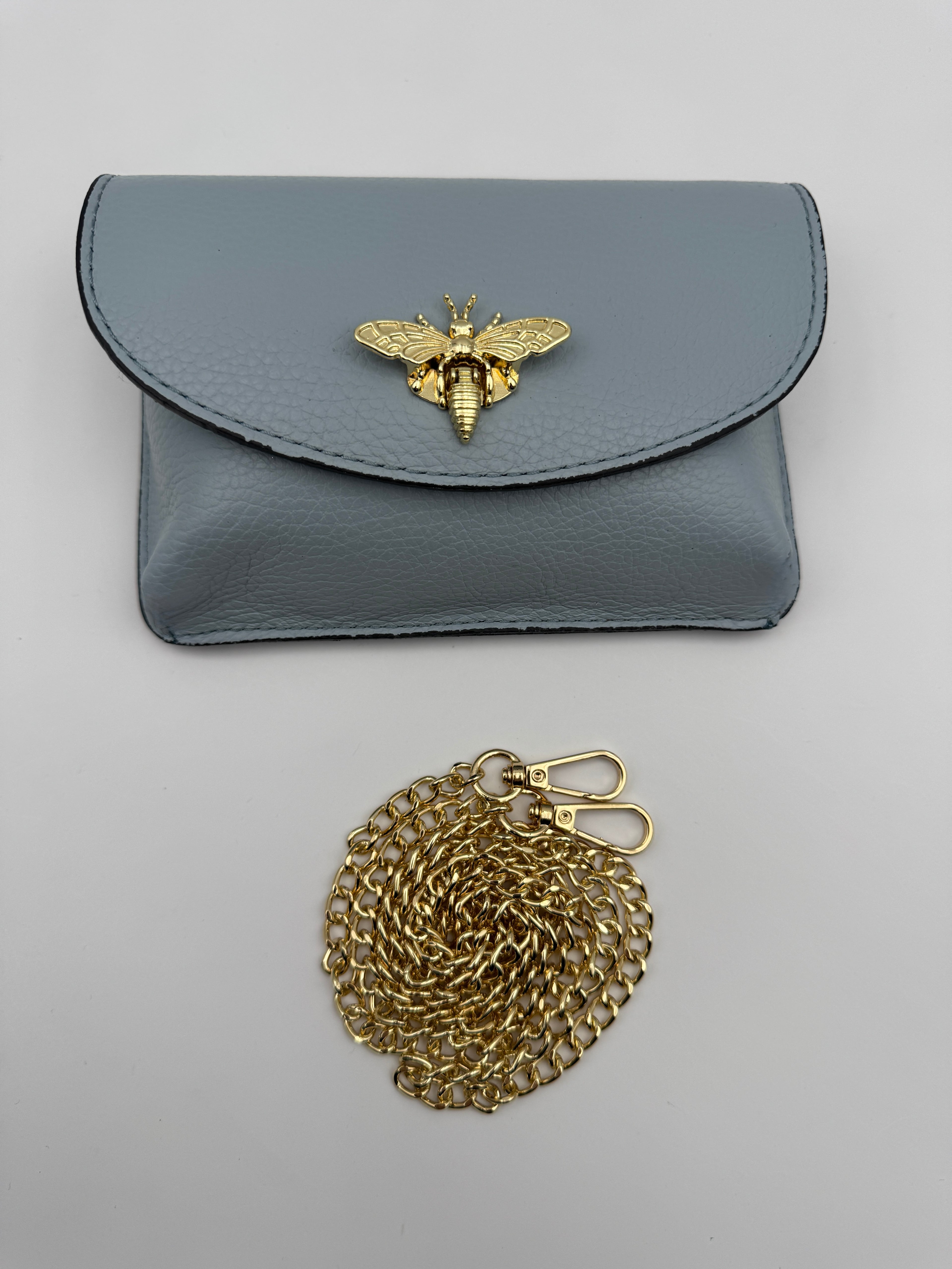 Pochette CAMPANULA - in Vera Pelle Martellata Made in Italy