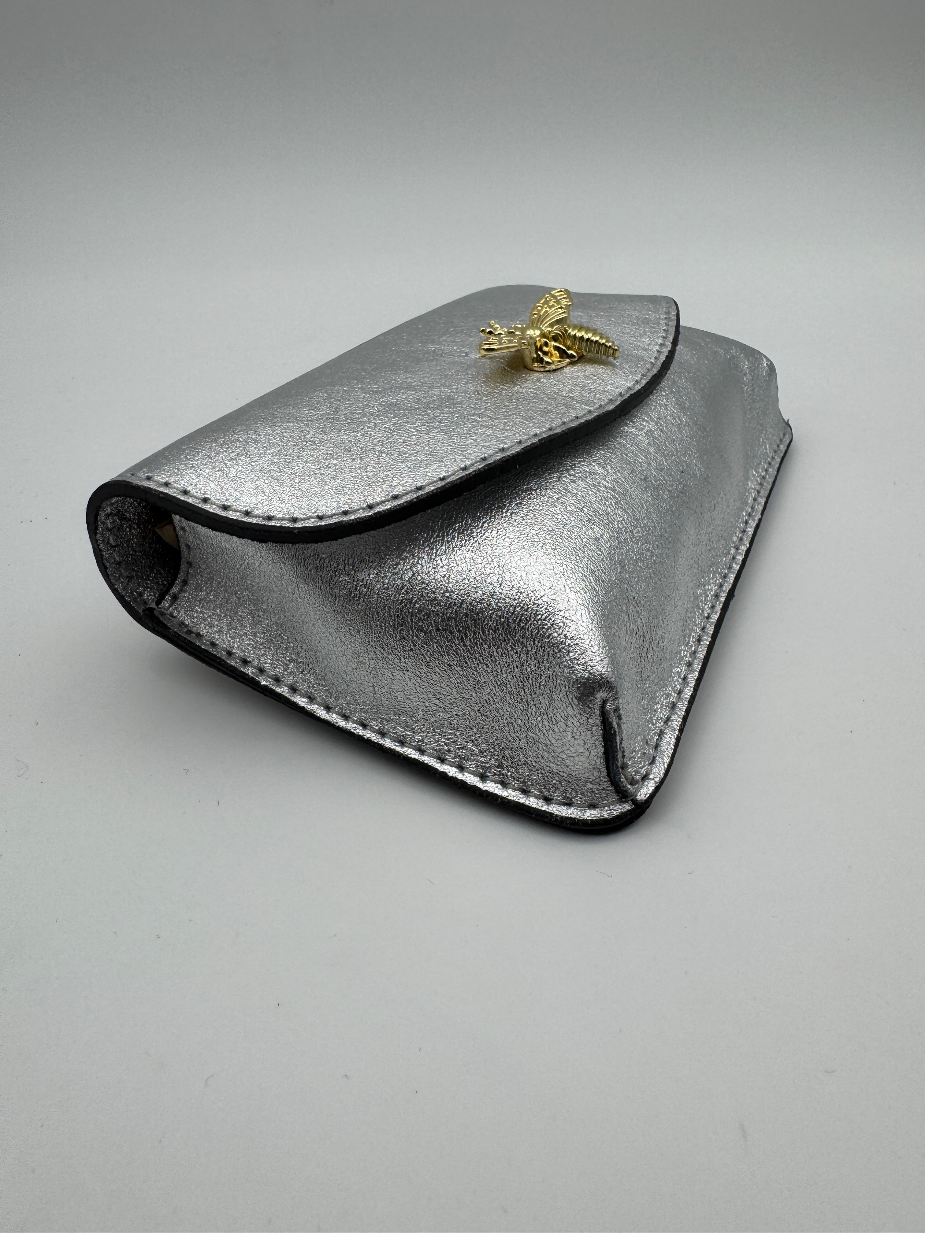 Pochette CAMPANULA - in Vera Pelle Martellata Made in Italy