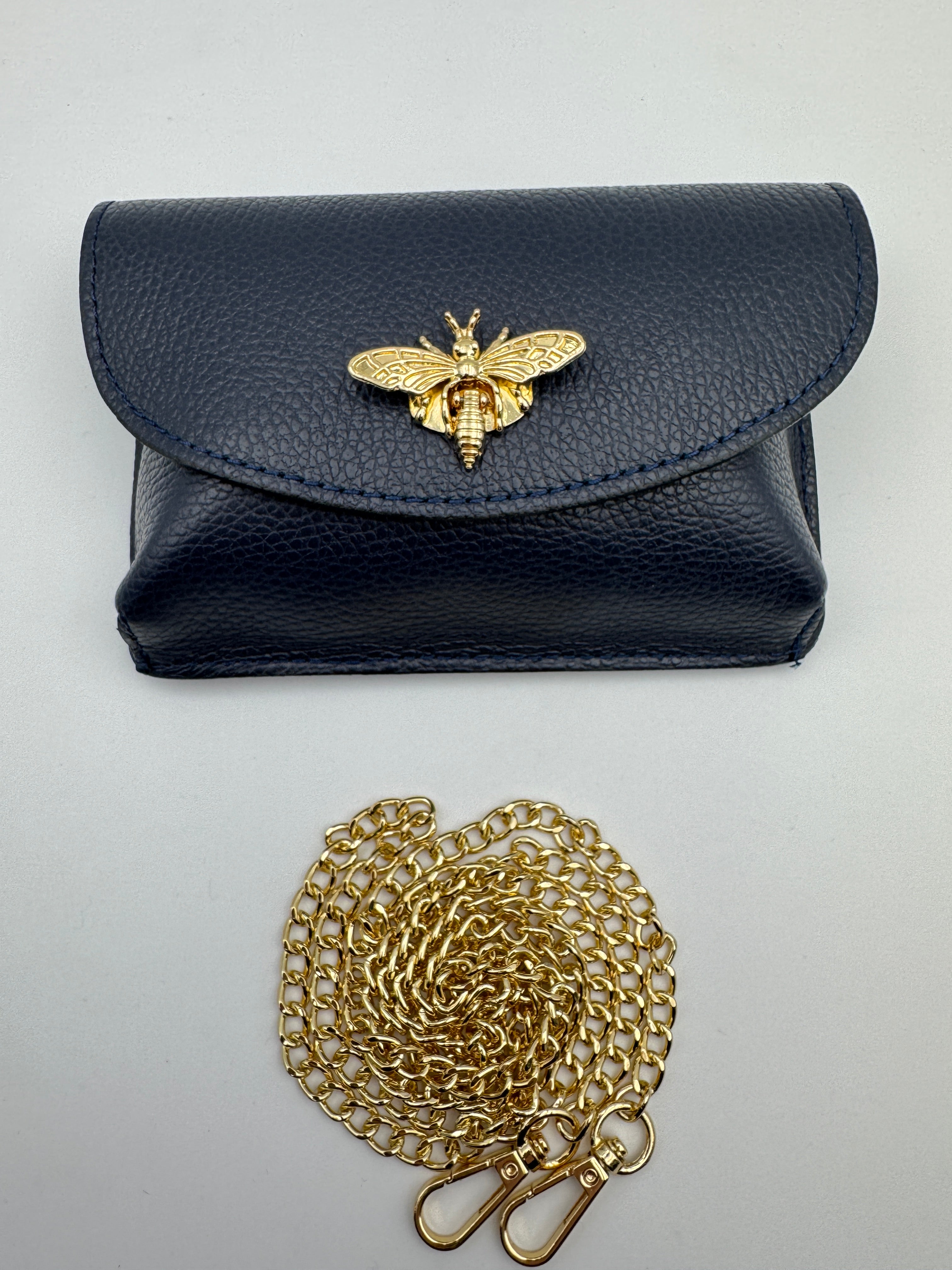 Pochette CAMPANULA - in Vera Pelle Martellata Made in Italy