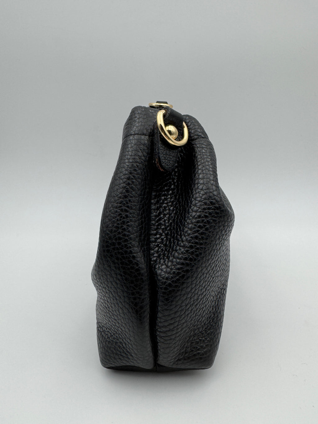 Borsa Pouch PEONIA - in Vera Pelle Martellata Made in Italy
