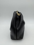 Borsa Pouch PEONIA - in Vera Pelle Martellata Made in Italy