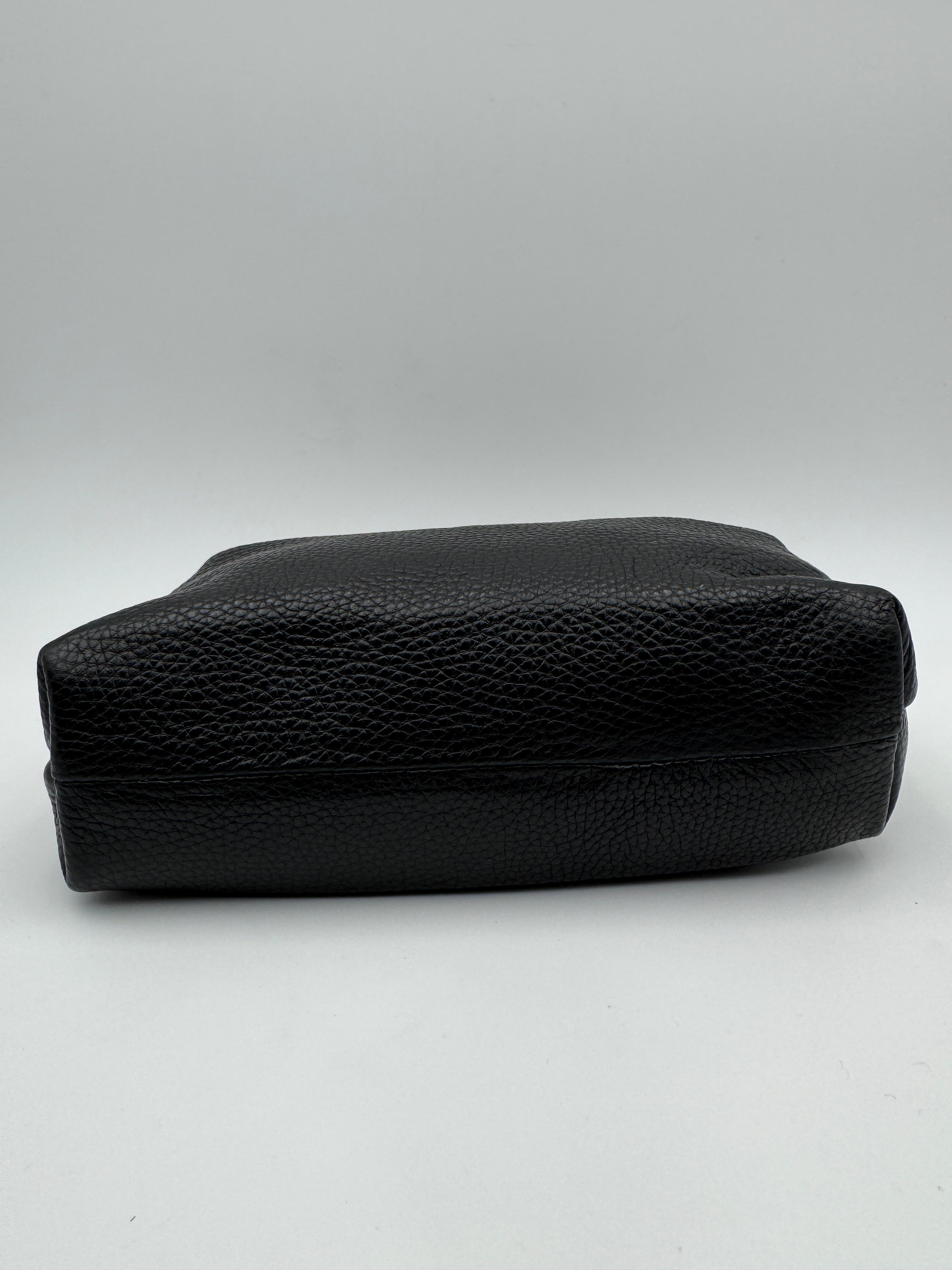 Borsa Pouch PEONIA - in Vera Pelle Martellata Made in Italy