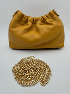 Borsa Pouch PEONIA - in Vera Pelle Martellata Made in Italy
