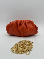 Borsa Pouch GERBERA - in Vera Pelle Martellata Made in Italy