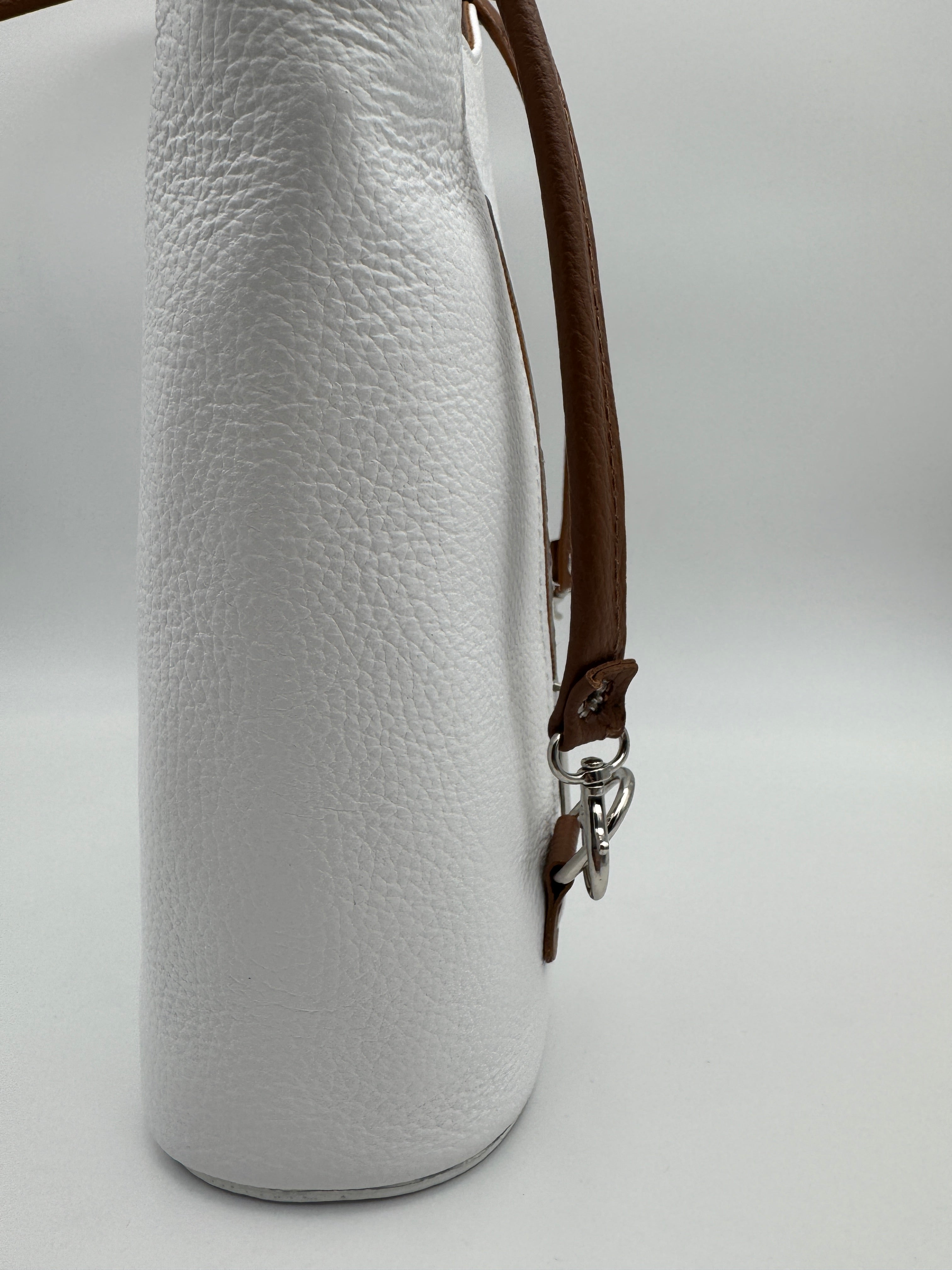Borsa Zaino PAPAVERO - in Vera Pelle Martellata Made in Italy