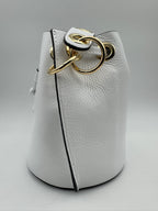 Borsa a Secchiello PRIMULA - in Vera Pelle Martellata Made in Italy