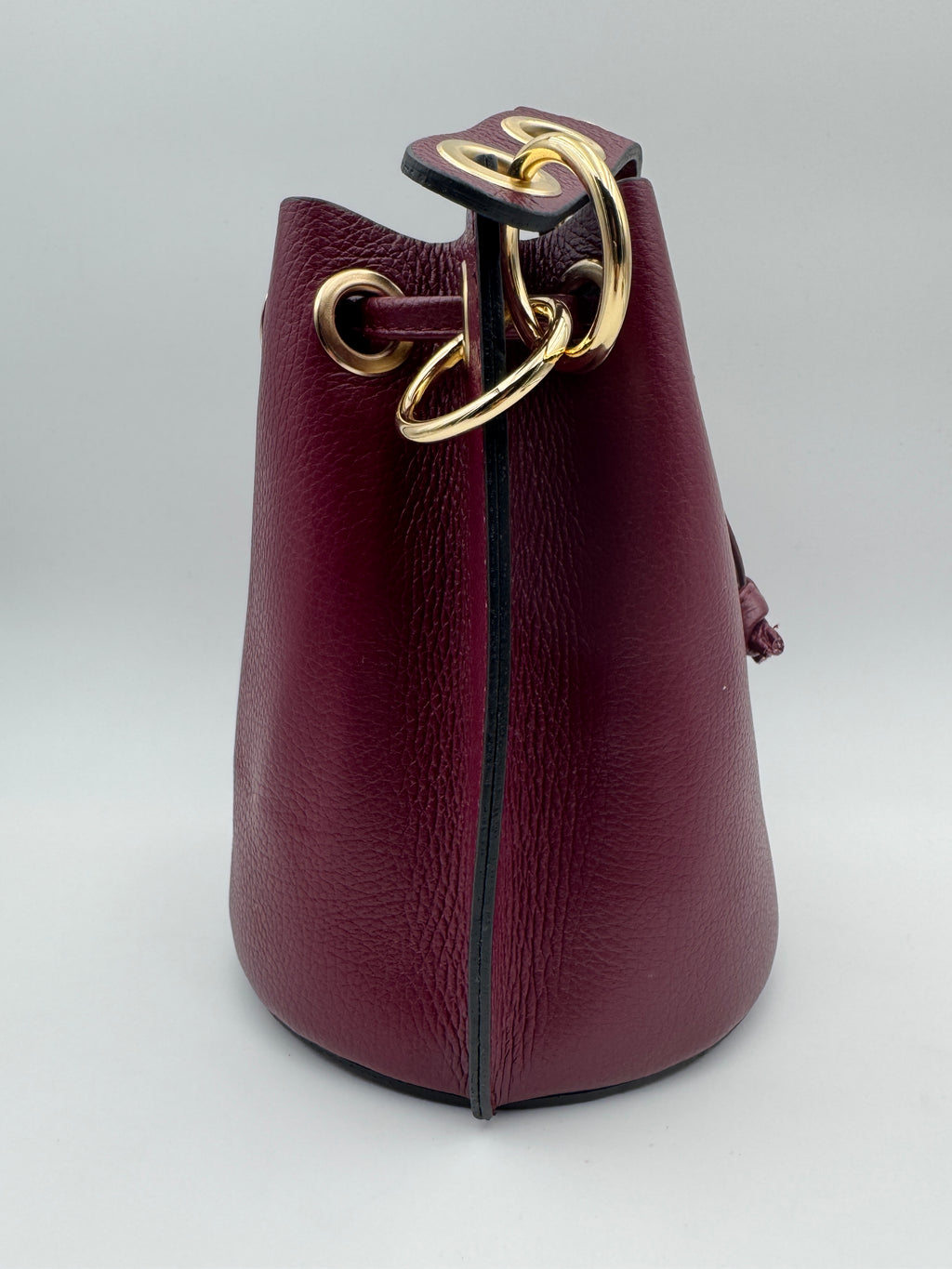 Borsa a Secchiello PRIMULA - in Vera Pelle Martellata Made in Italy