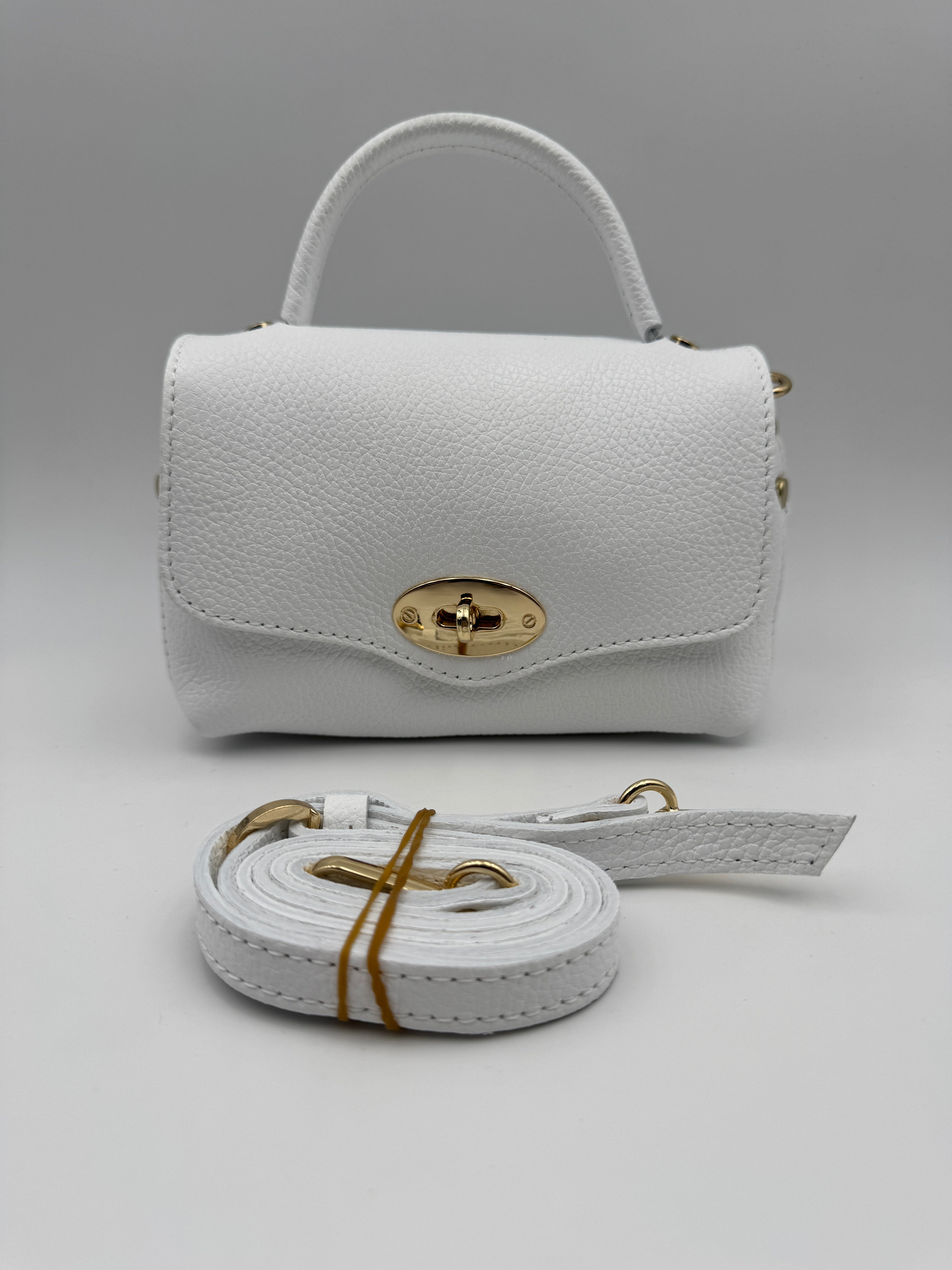 Borsetta GARDENIA - in Vera Pelle Martellata Made in Italy