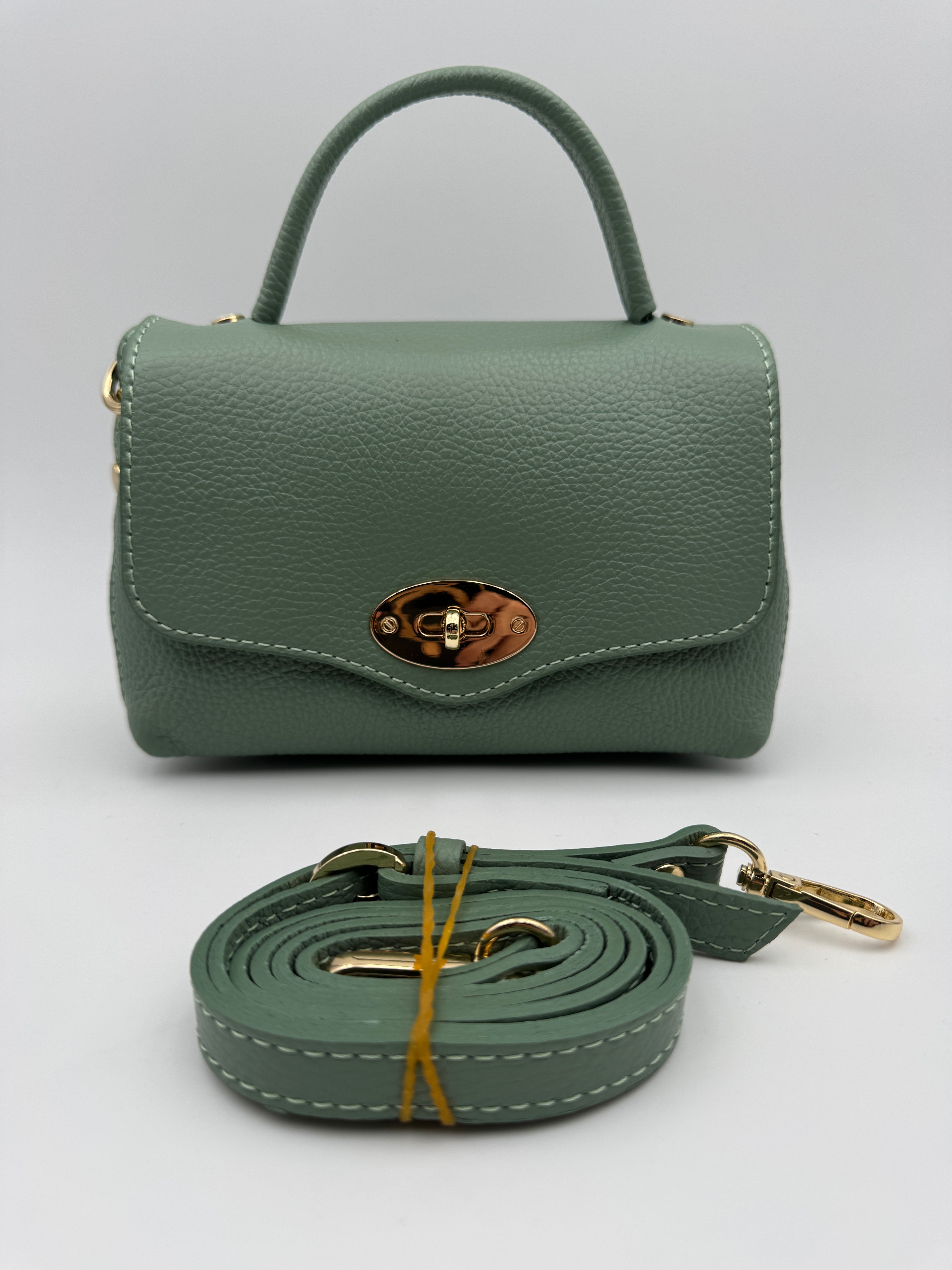 Borsetta GARDENIA - in Vera Pelle Martellata Made in Italy