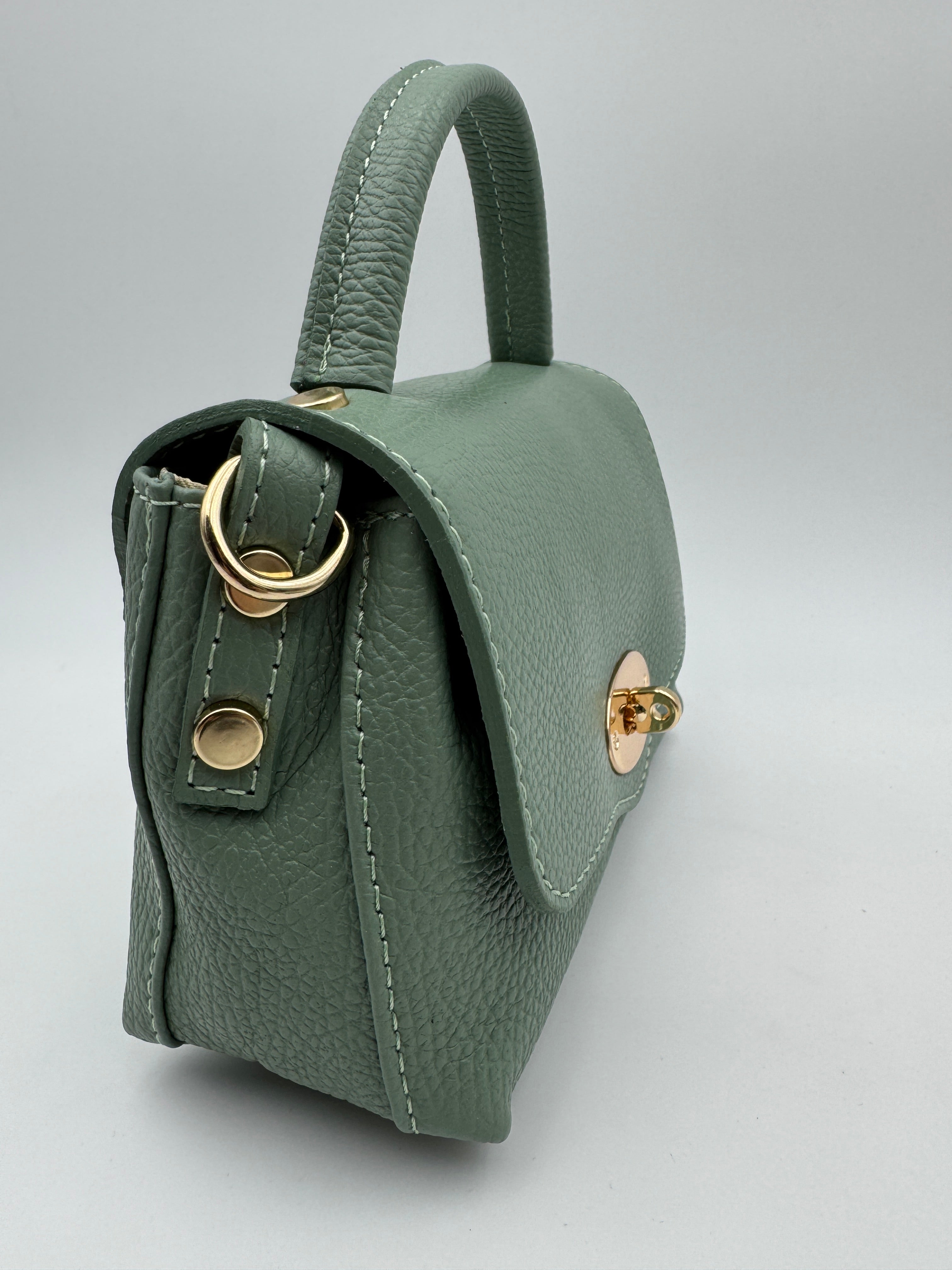 Borsetta GARDENIA - in Vera Pelle Martellata Made in Italy